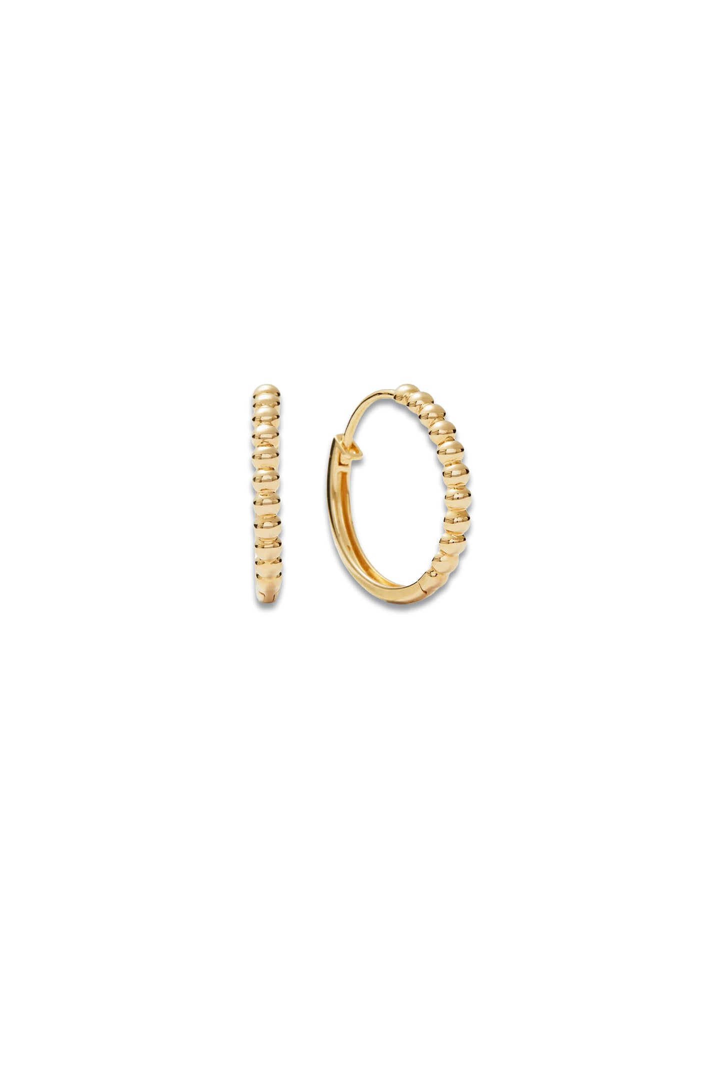 Beaded Medium Hoops