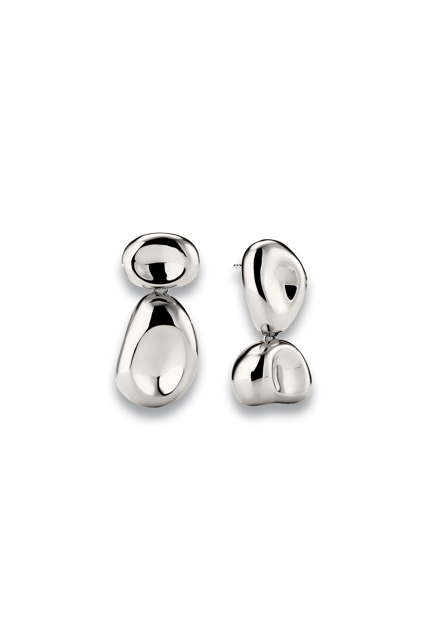 Organic Dôme Mixed Pebble Earrings