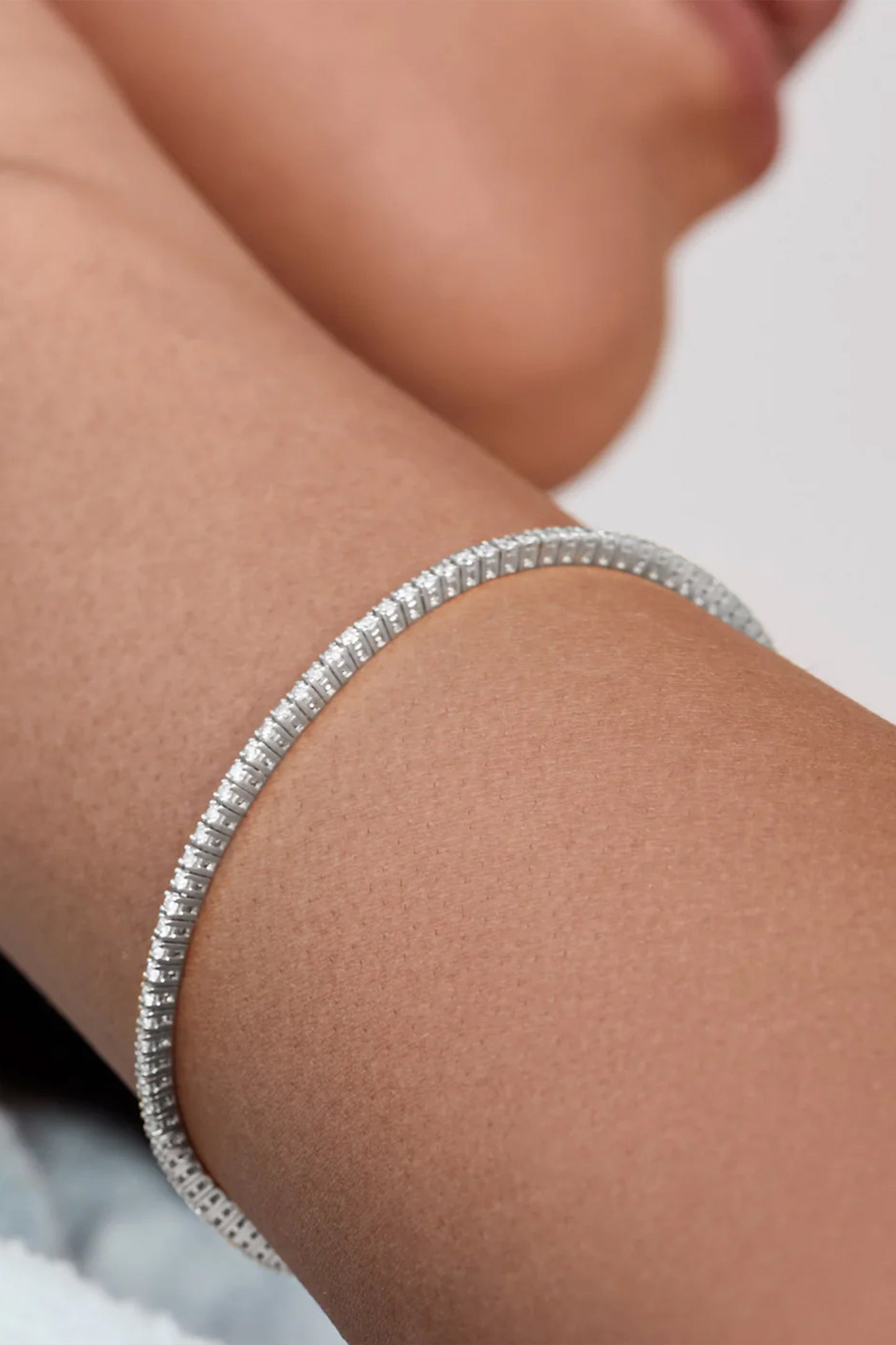 White Gold Diamond Tennis Bracelet 1.3mm