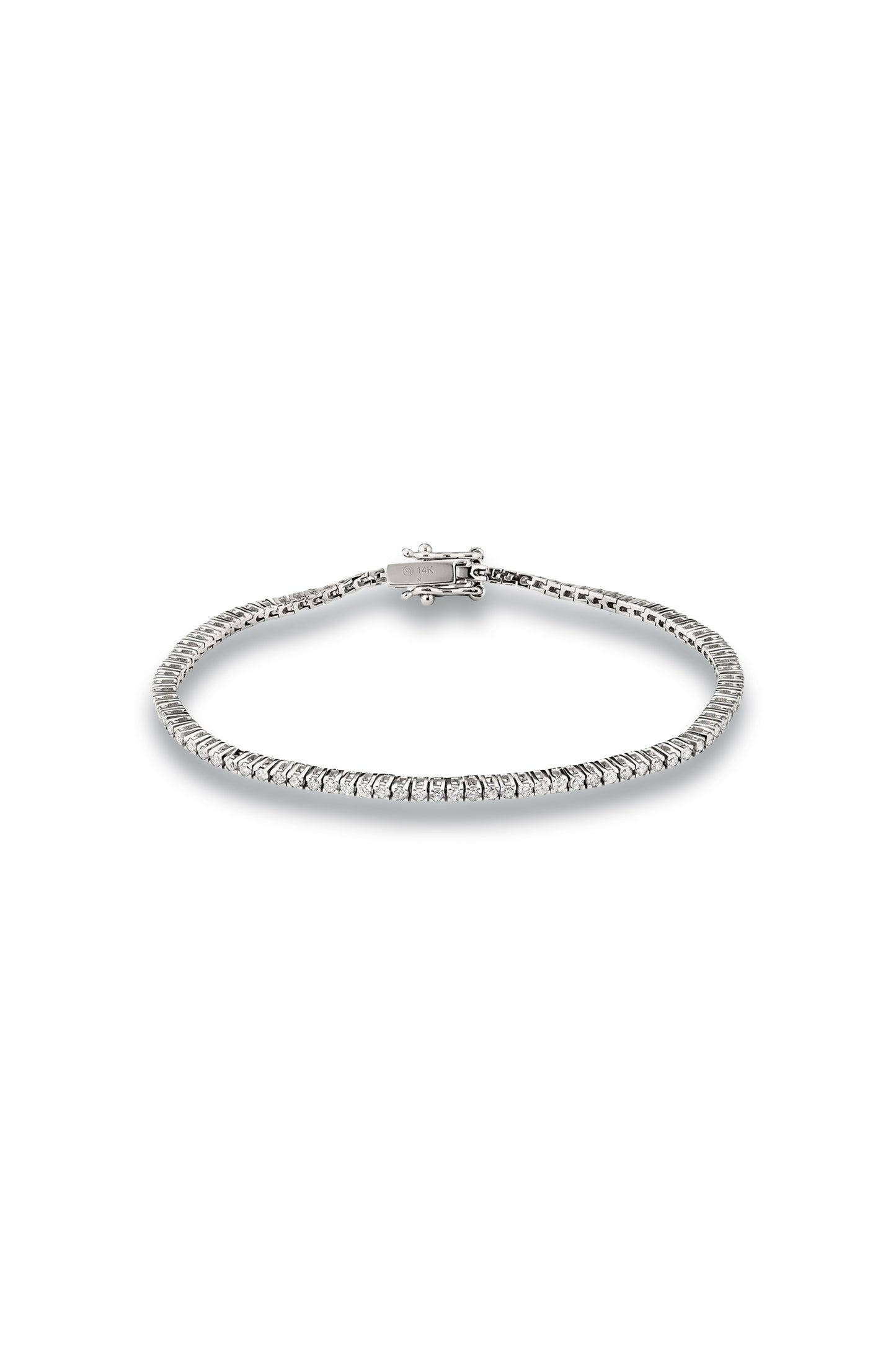 White Gold Diamond Tennis Bracelet 1.3mm