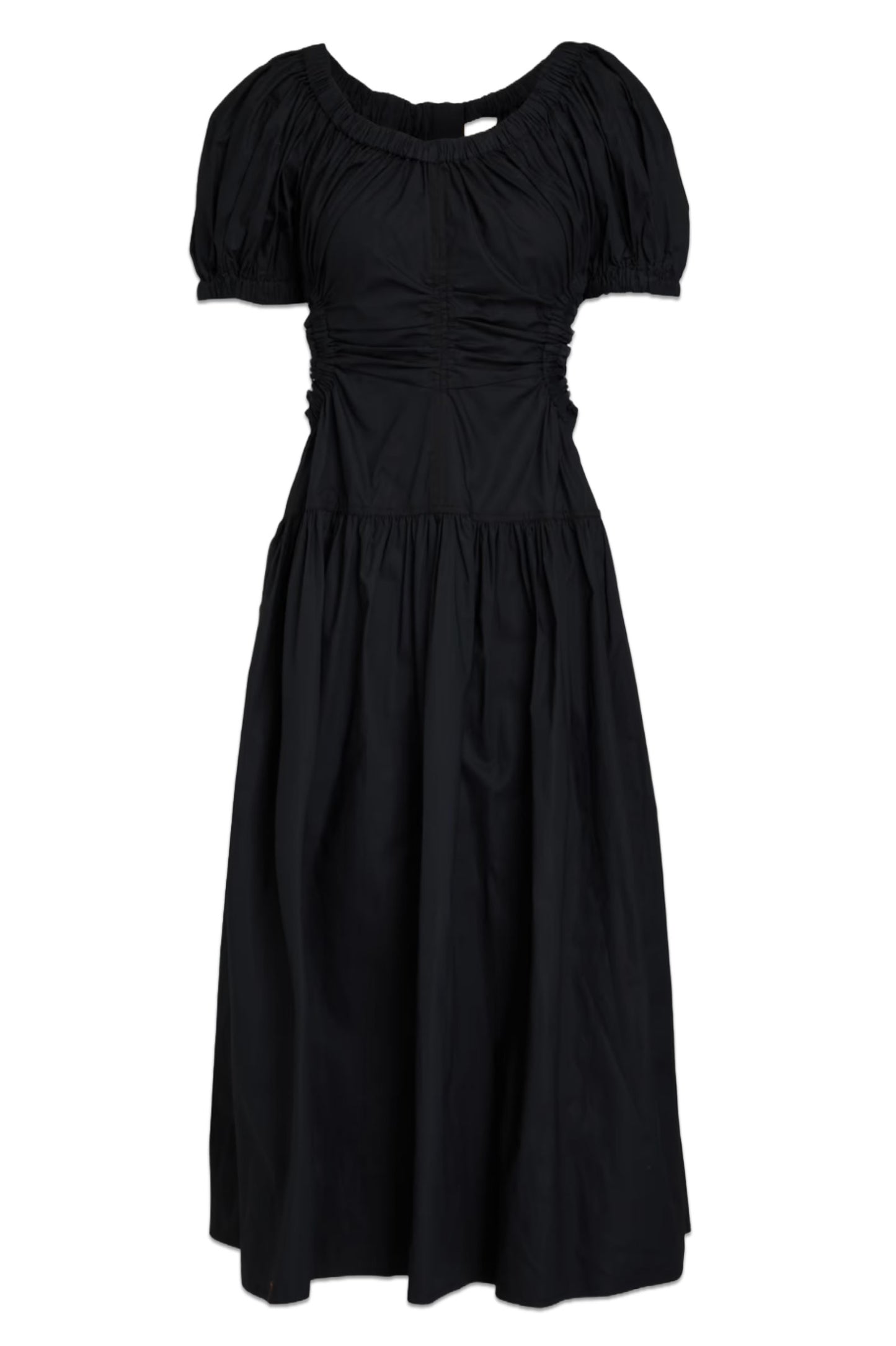 Golda Cutout Cotton-Poplin Midi Dress