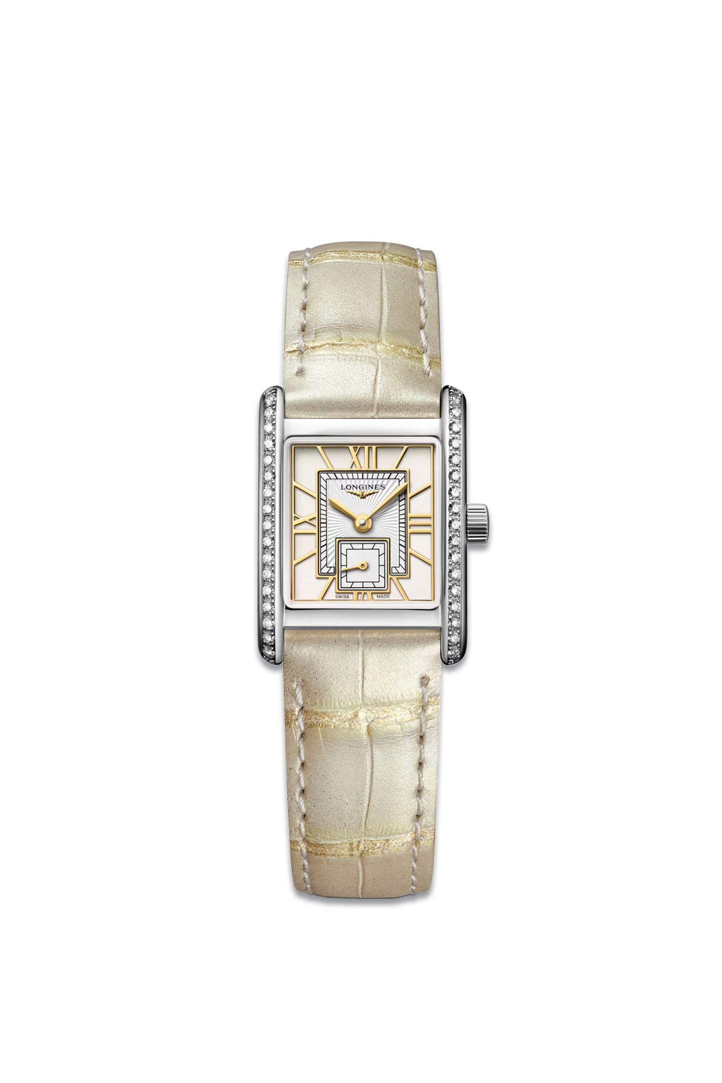 Mini Dolcevita With Ivory Dial & Ivory Alligator Strap