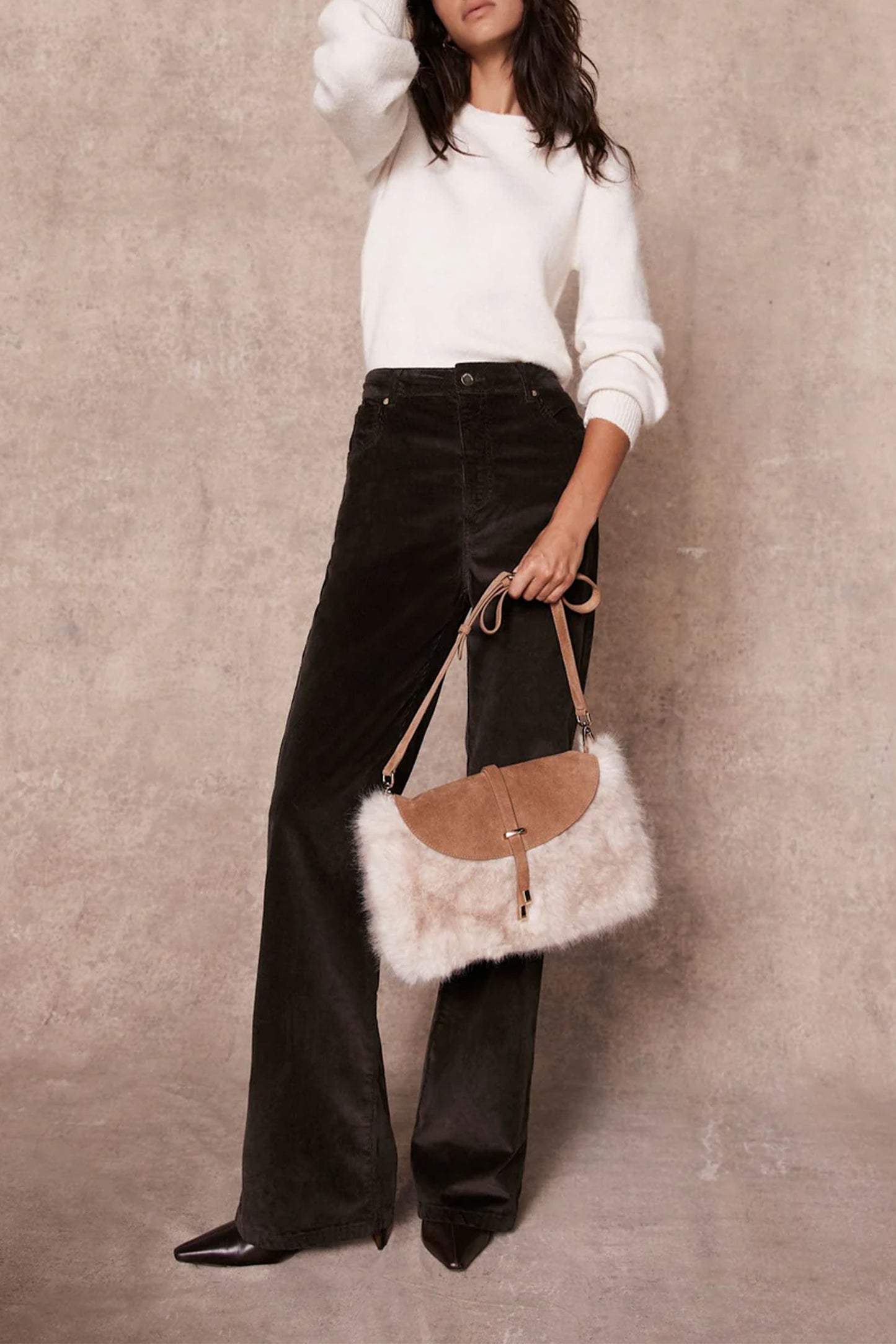 Brown Corduroy Flared Trousers