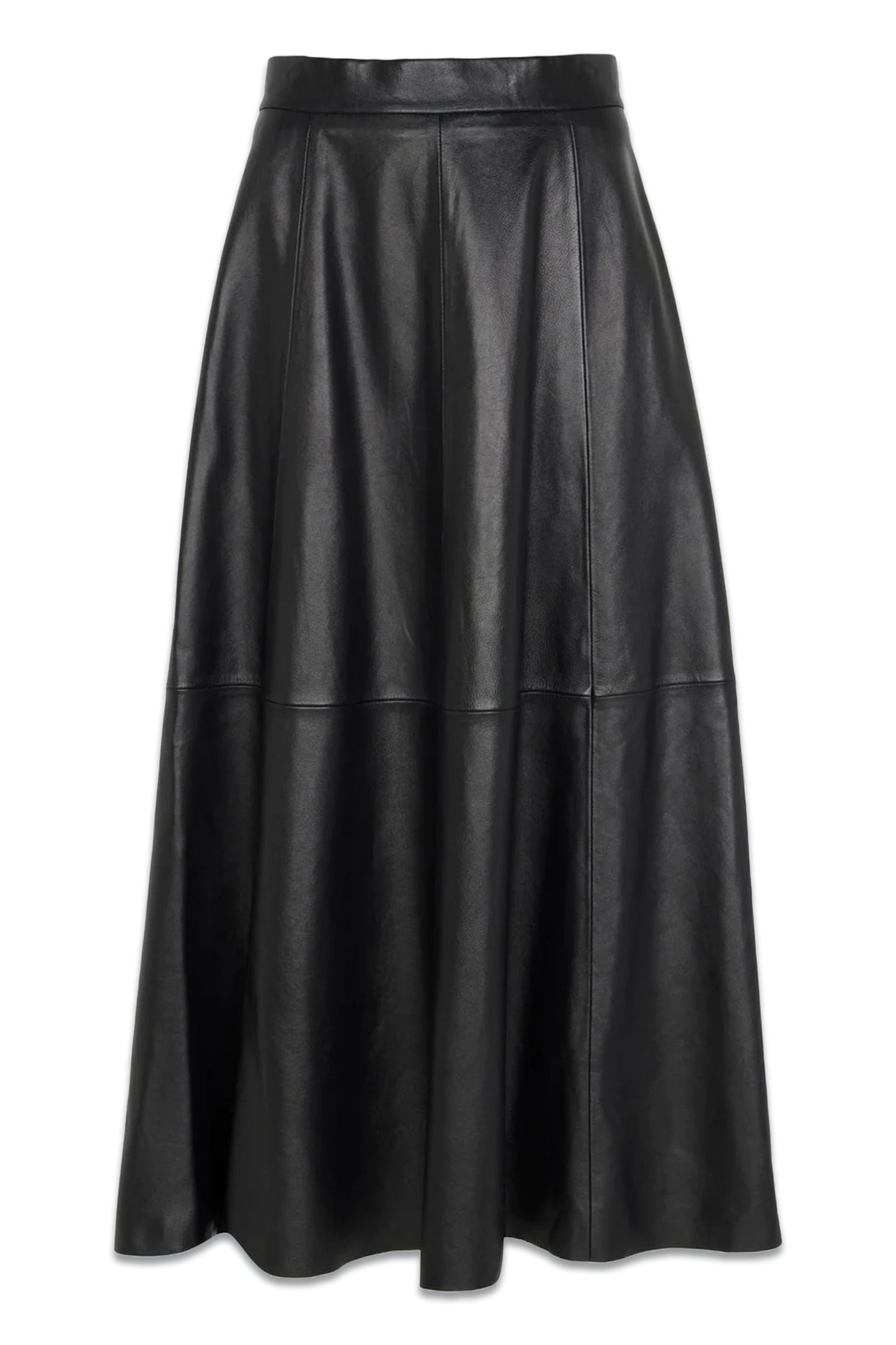 Black Leather Maxi Skirt