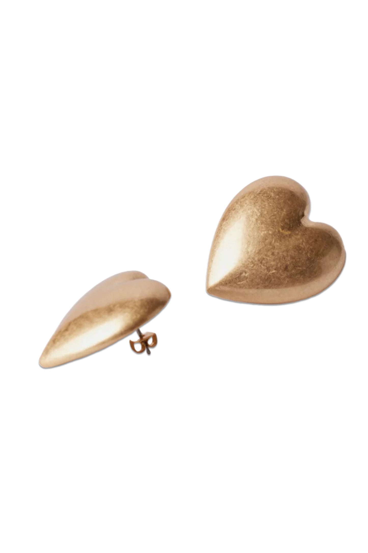 Gold Tone Heart Earrings