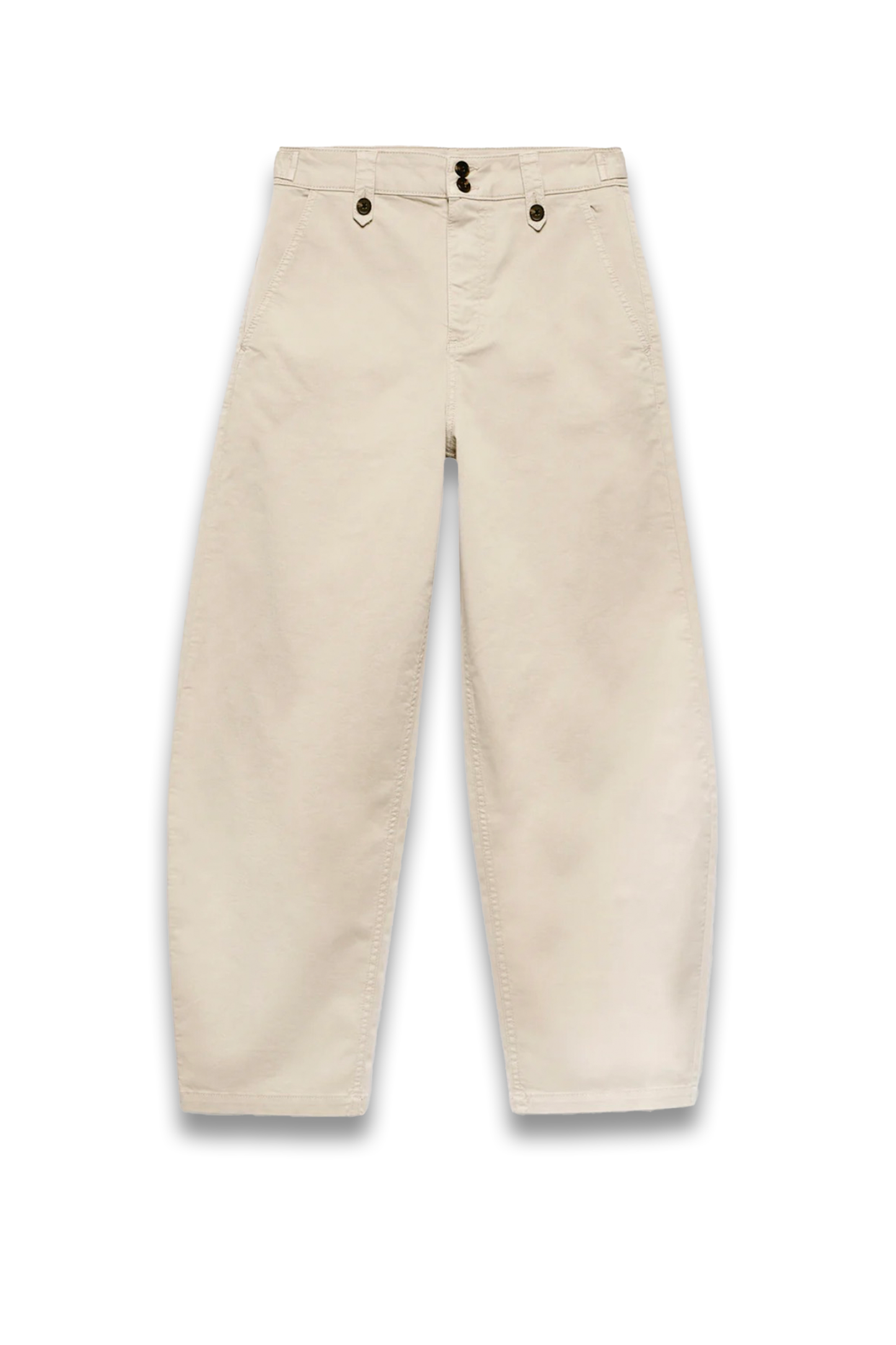 Neutral Barrel Chino Trousers