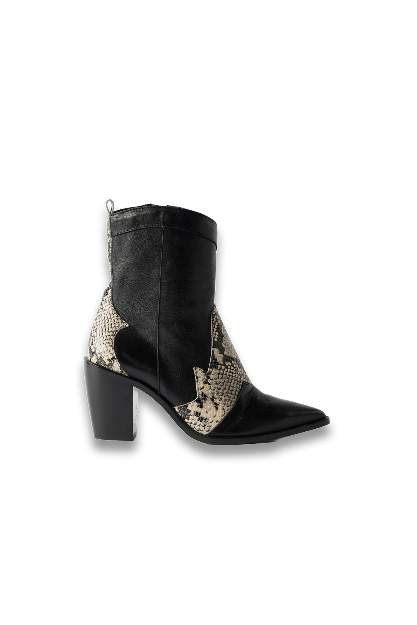 Lola Black Snake Panel Cowboy Boots