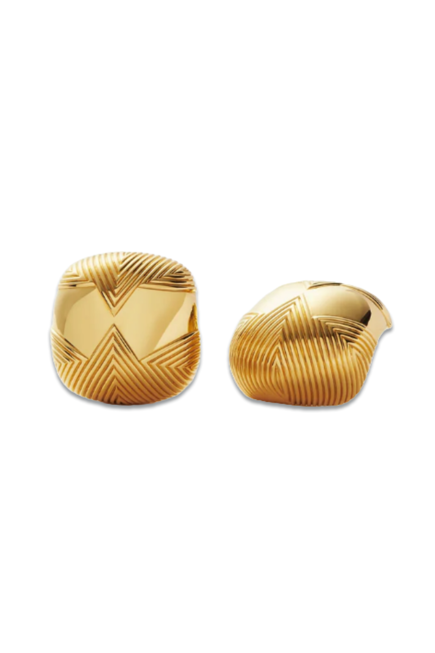 Hera Oversized Dome Ridge Stud Earrings