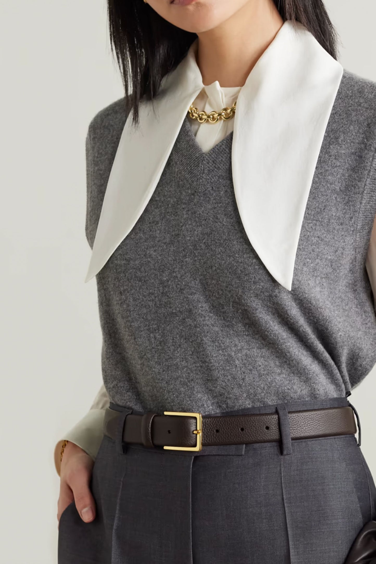 Textured-Leather Belt