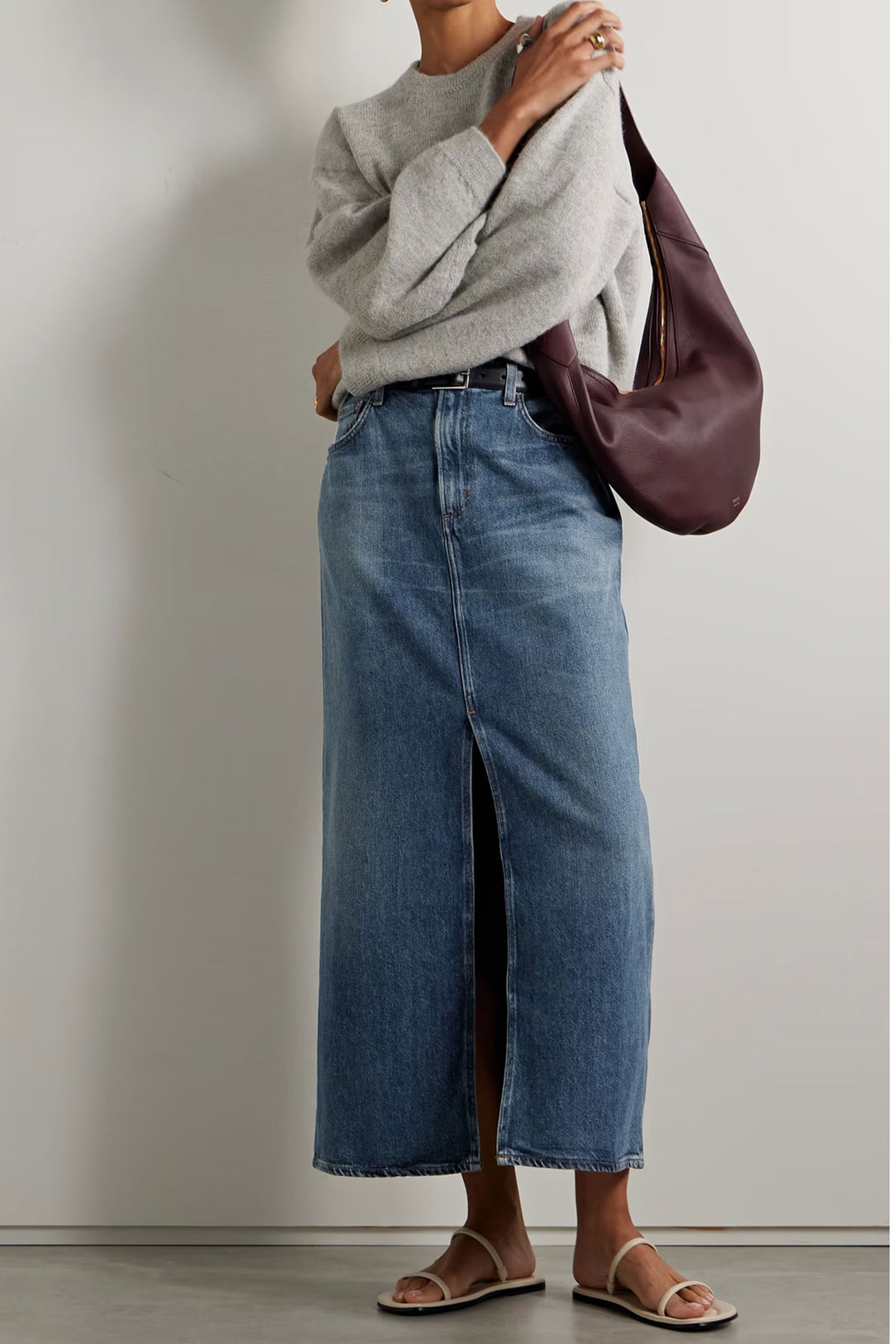 Leif Denim Midi Skirt