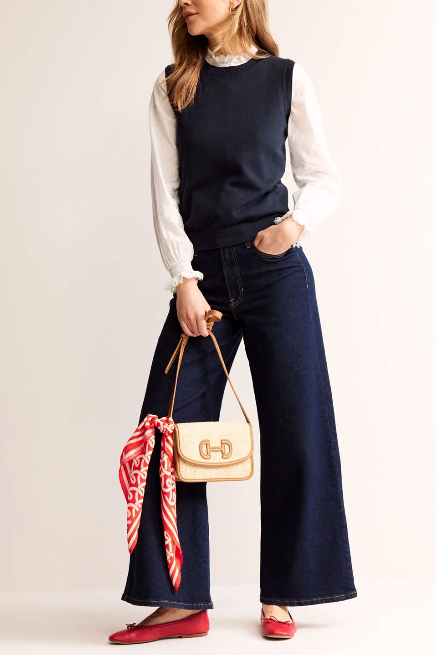 Catriona Crew Neck Cotton Tank