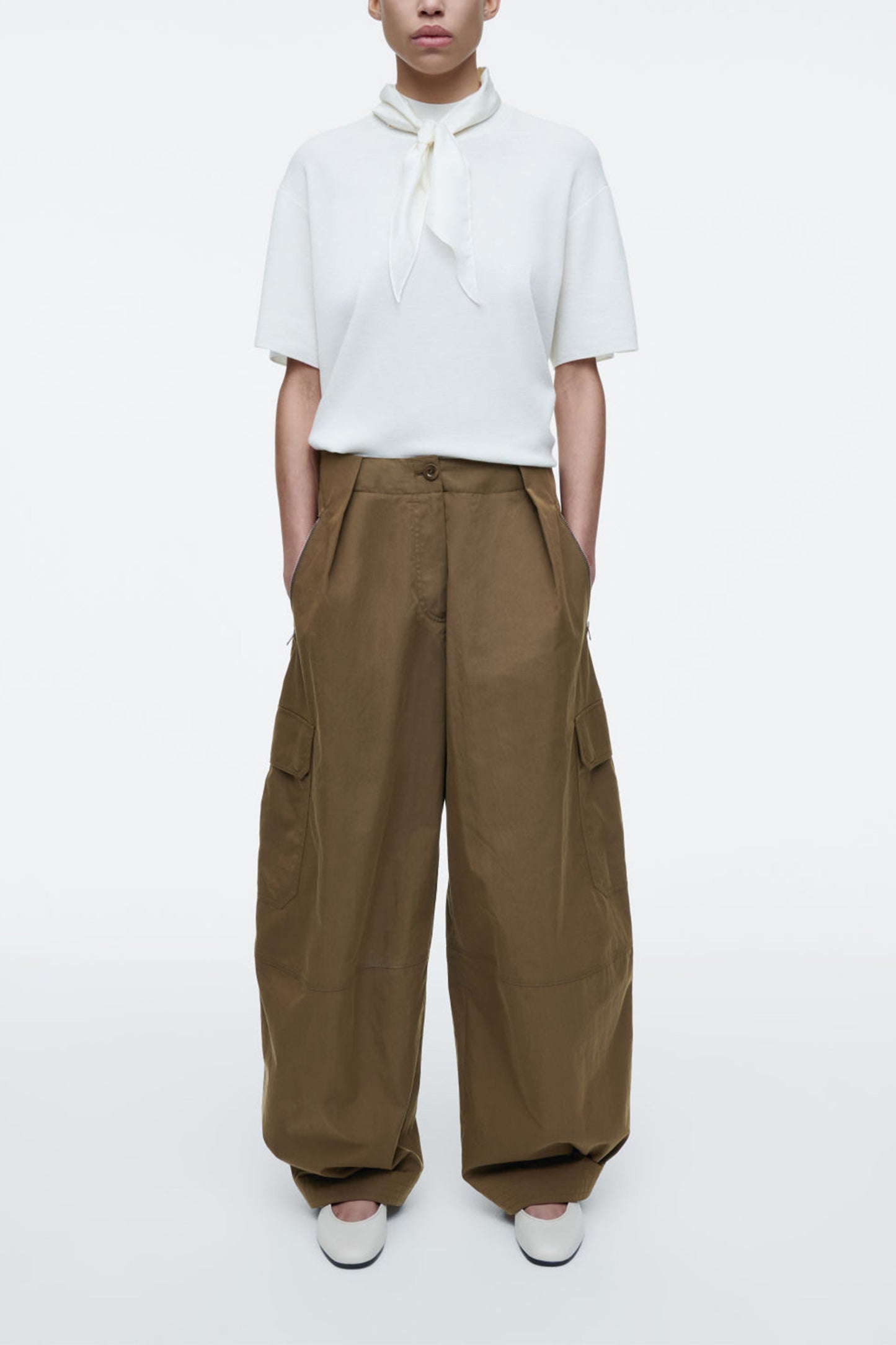 Utility Barrel-Leg Trousers