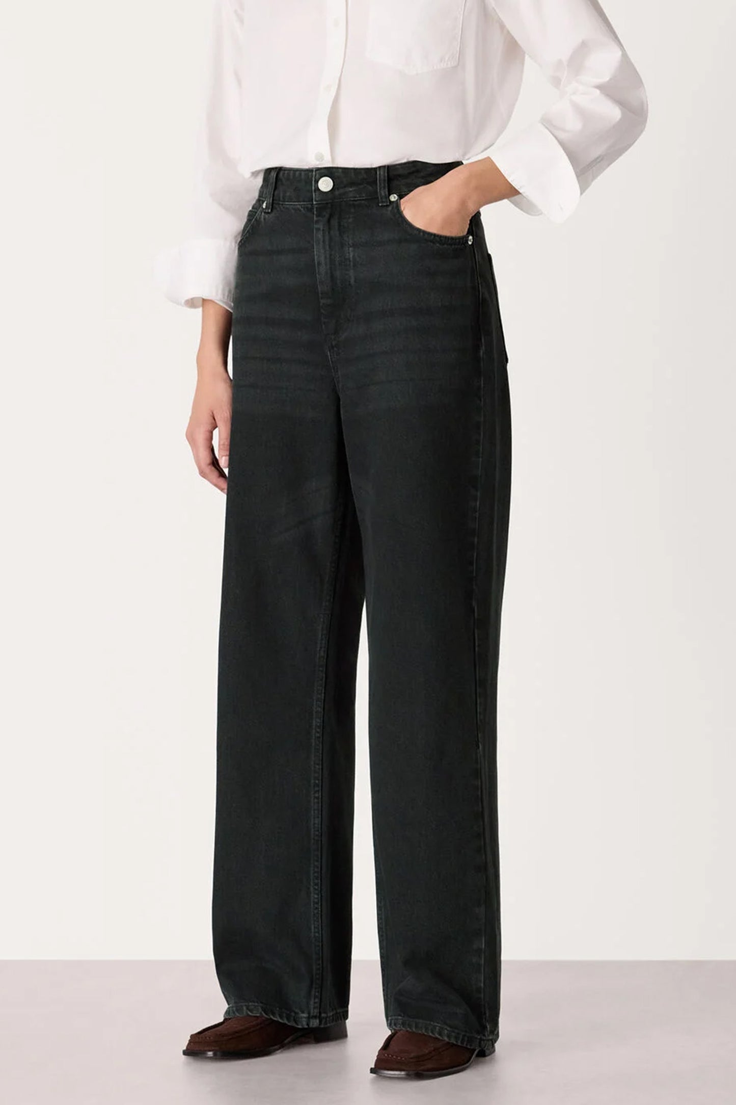 Black Straight Full Length Jean