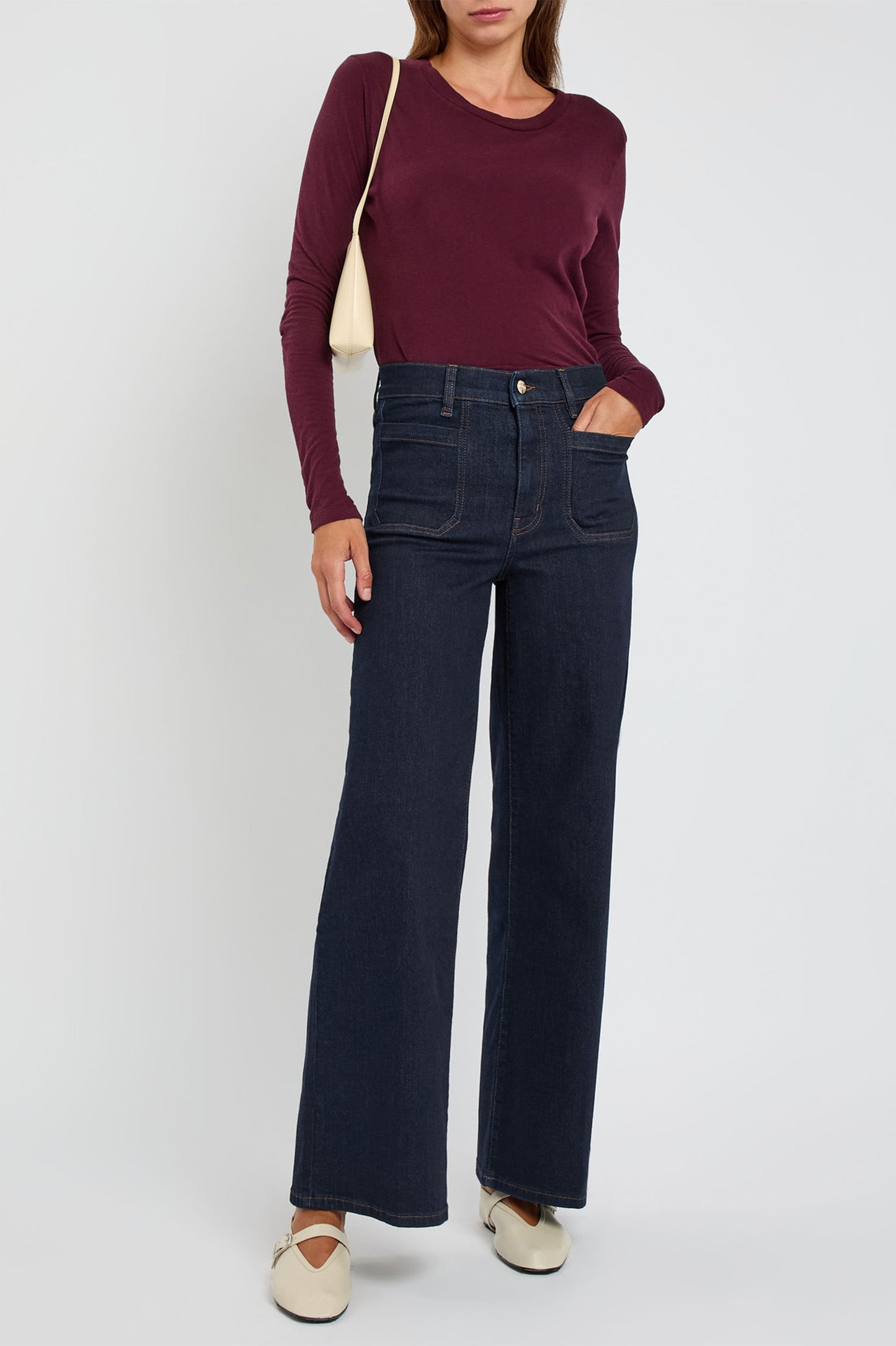 Le Slim Palazzo wide-leg jeans