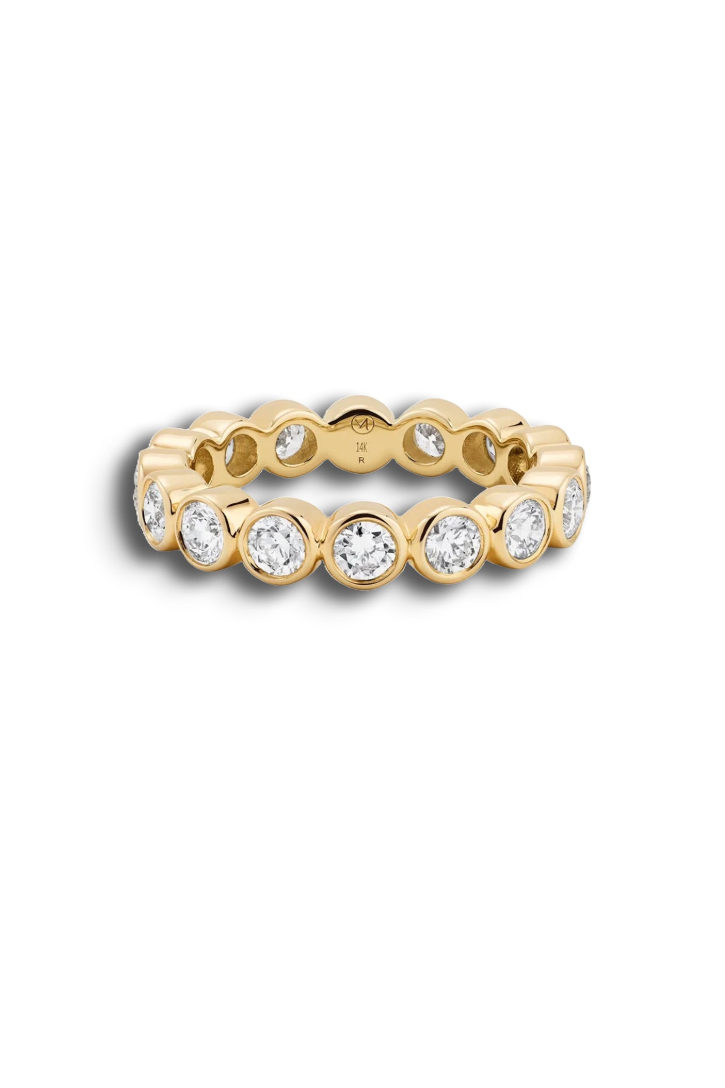 Lab Grown Diamond Round Cut Bezel Eternity Band