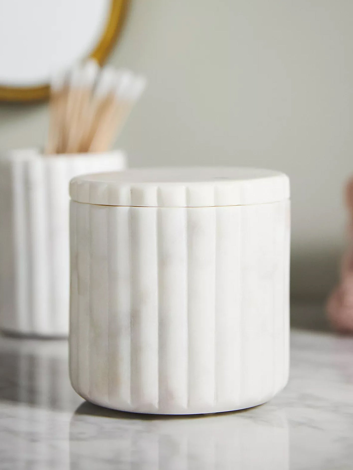 Malou Stone Bath Canister
