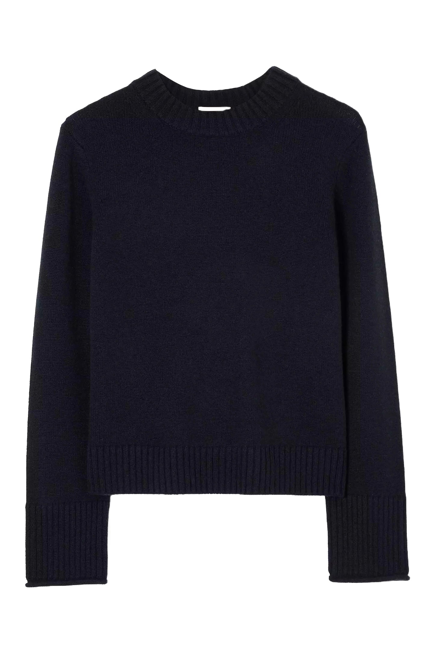 Jigsaw Compact Wool Crew Jumper, Navy