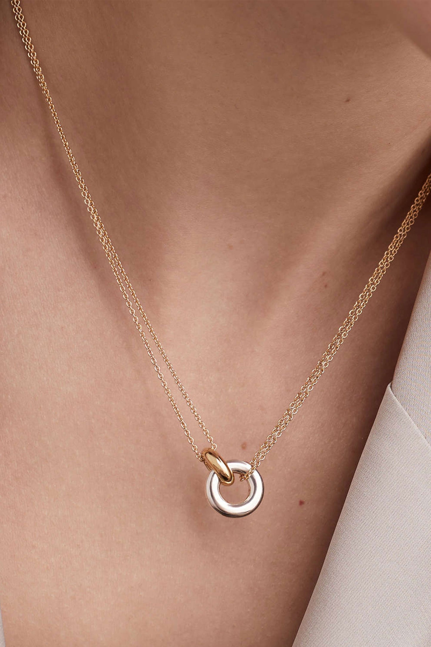 Linked Two-Tone Necklace
