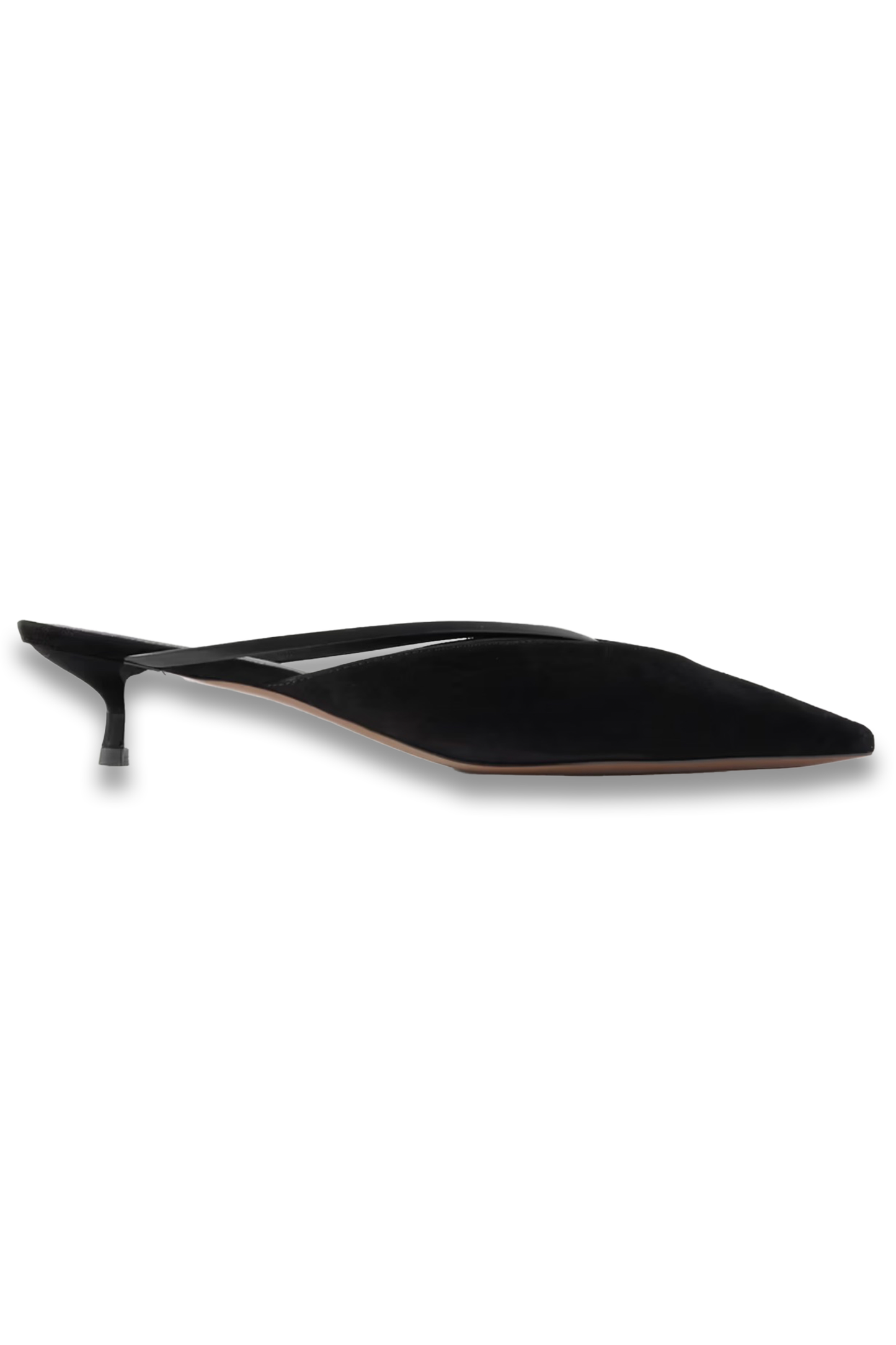 Bosona Leather-Trimmed Suede Pointed-Toe Pumps