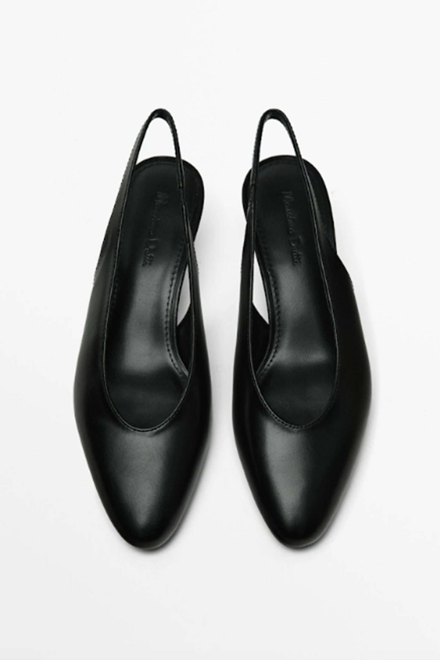 Round Toe Slingback Heeled Shoes