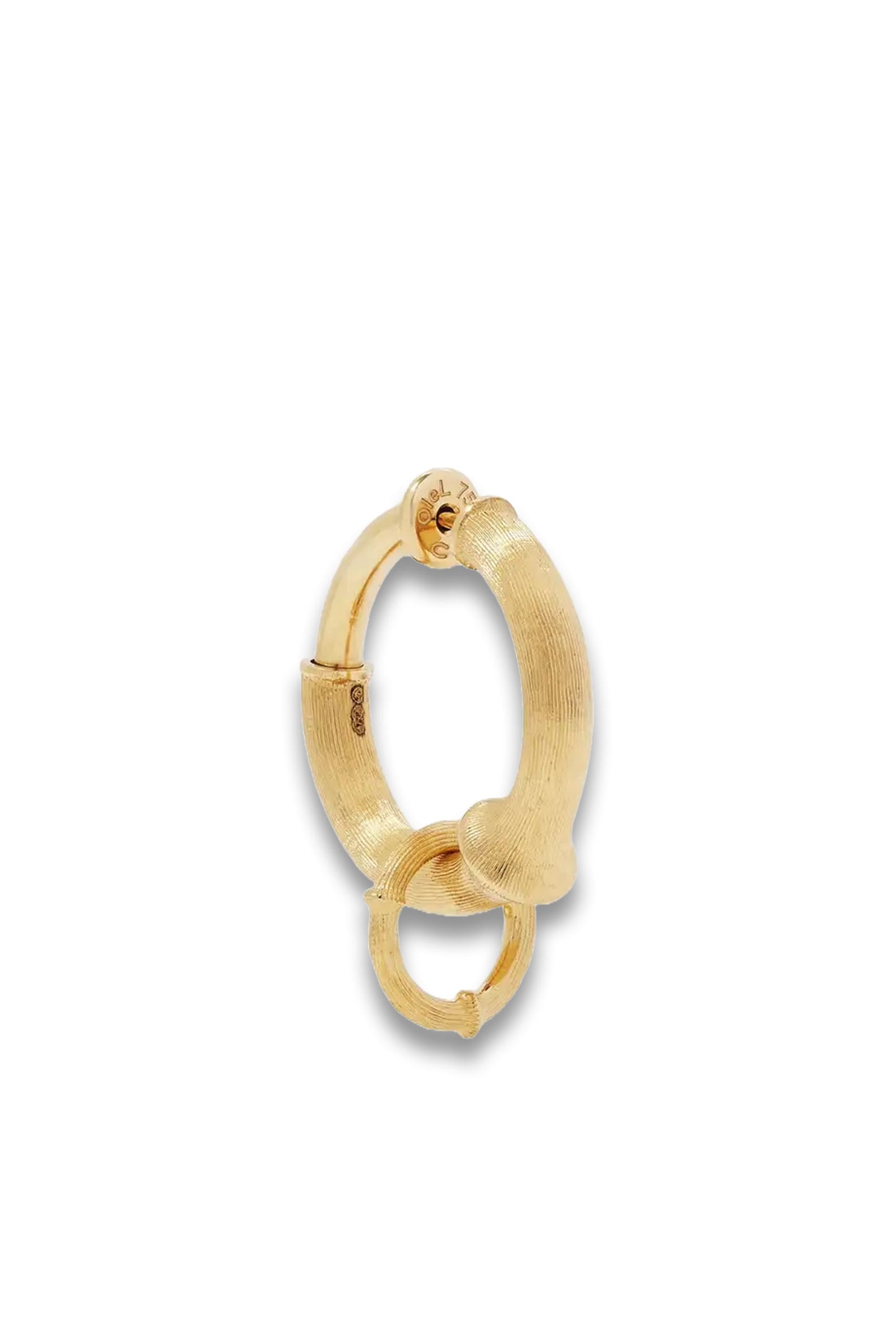 Nature Small Gold Single Hoop Earring