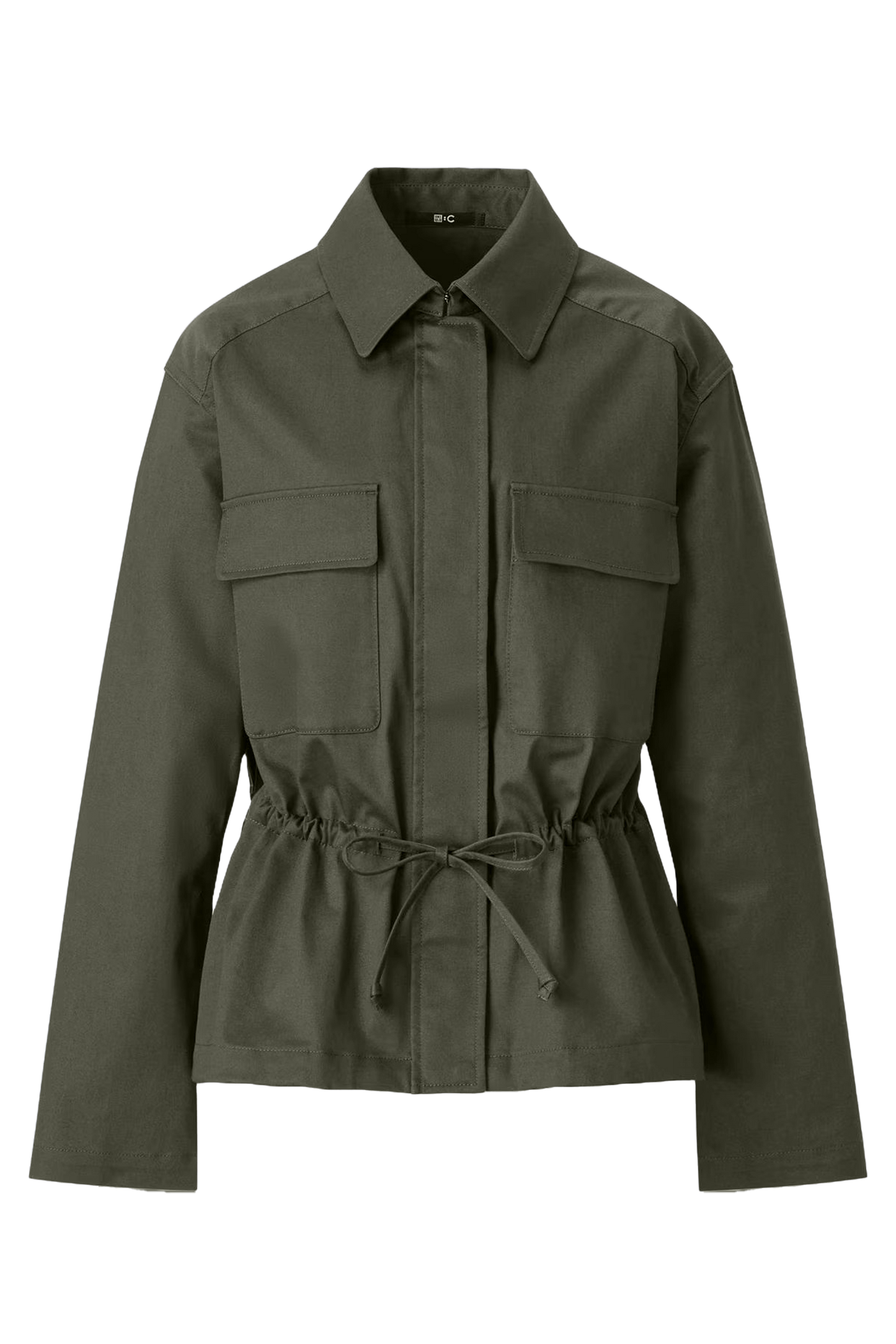 Cotton Blend Drawstring Jacket