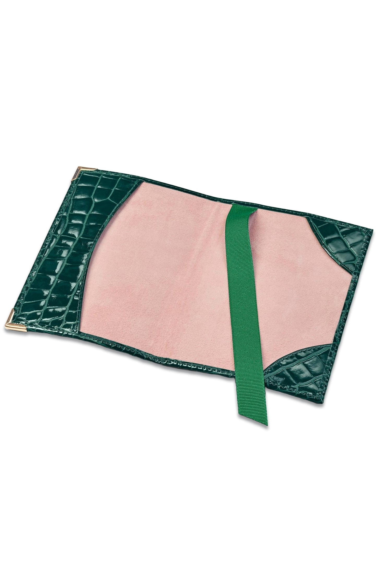 Passport Cover Evergreen Patent Croc