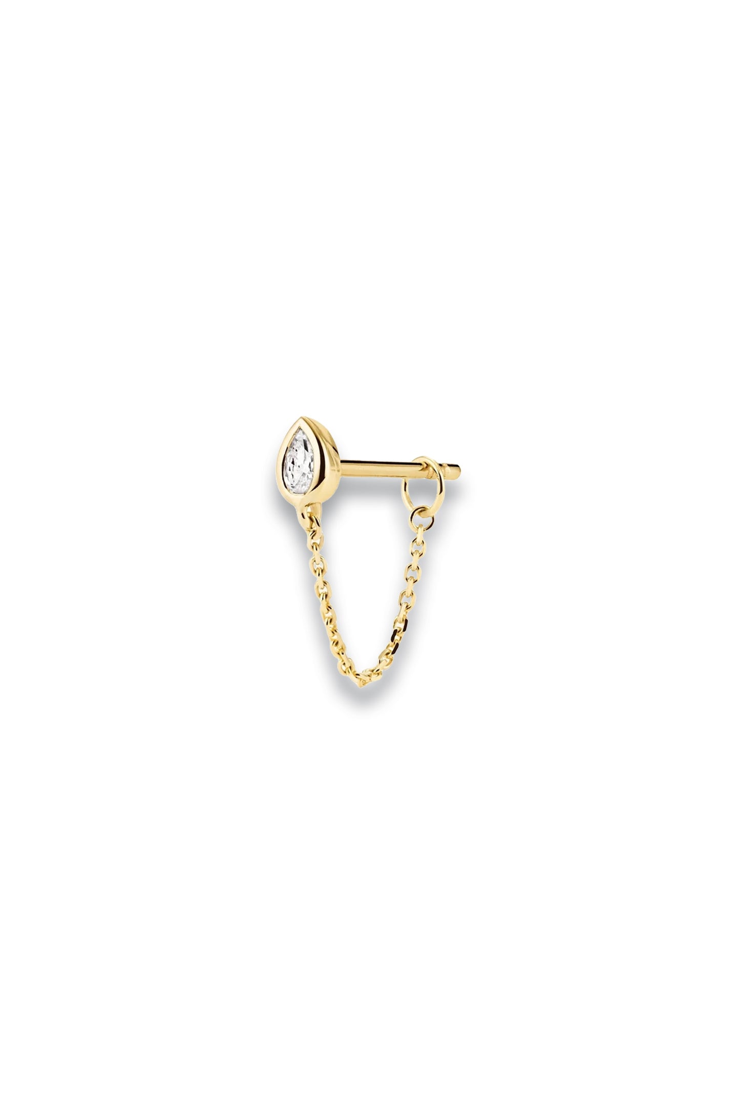 Lab Grown Diamond Pear Chain Stud