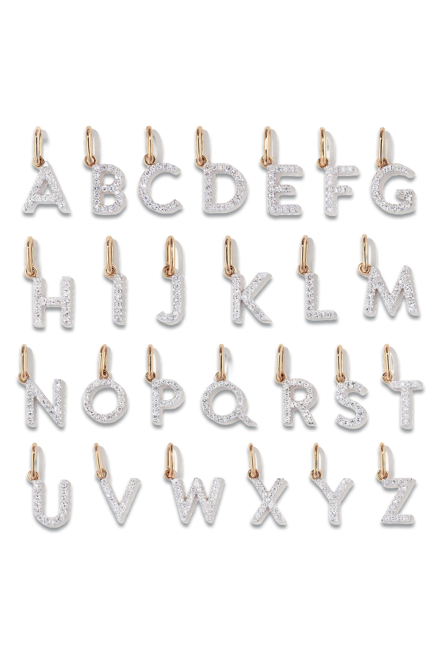 Diamond Letter Charm