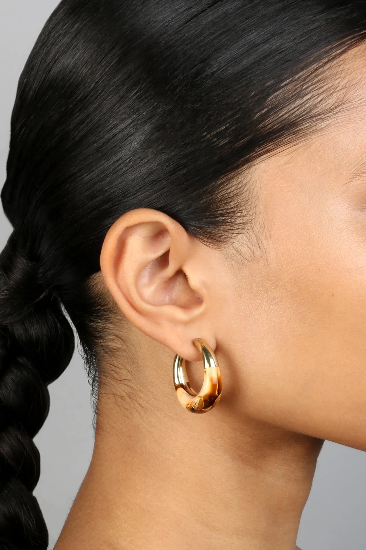 Small Horn Hoop Earrings
