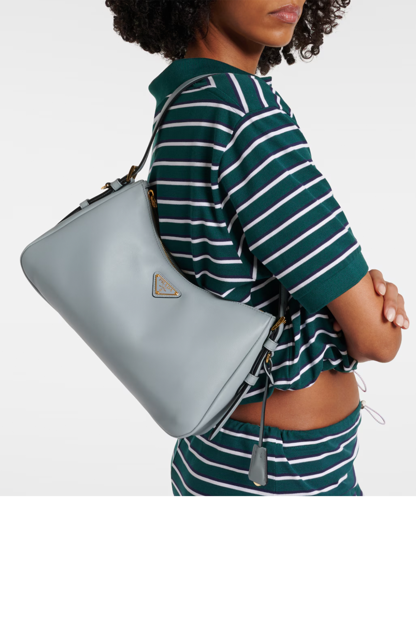 Prada Aimée Medium Leather Shoulder Bag