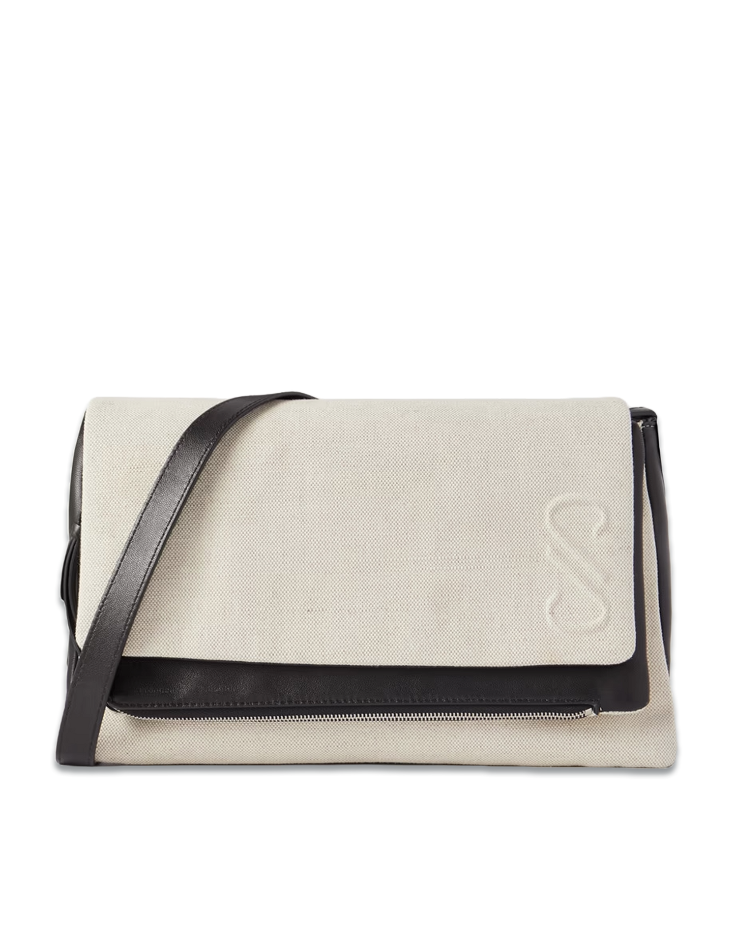 City Small Embossed Canvas Shoulder Bag