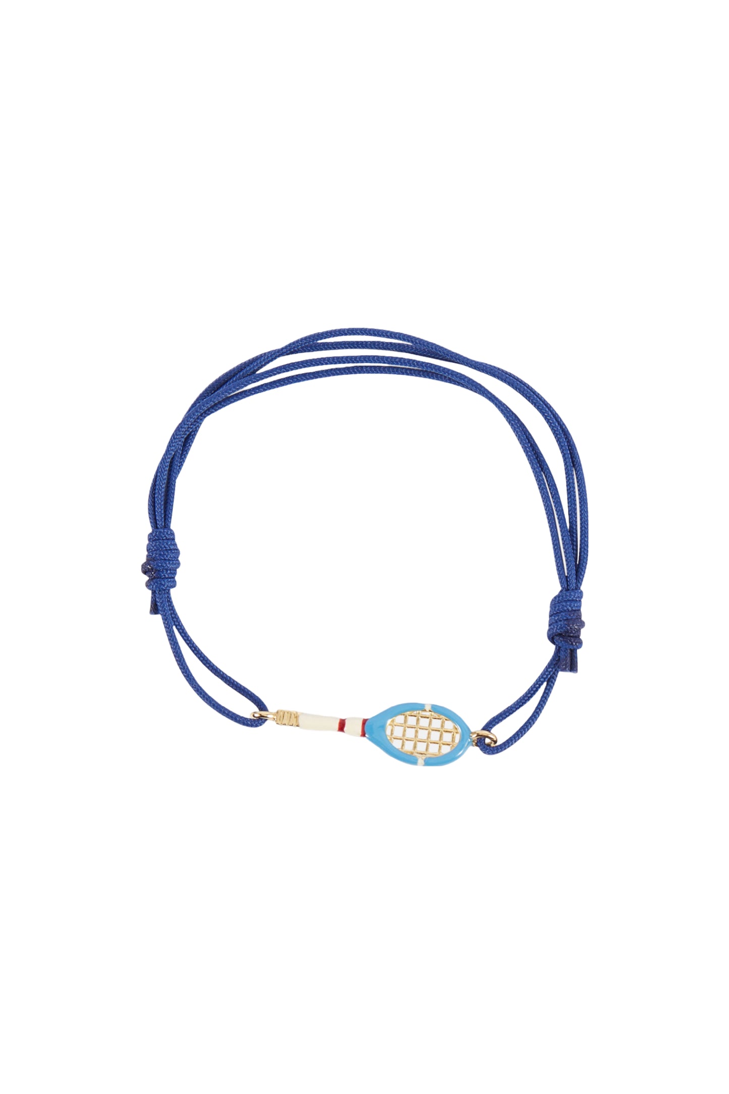 Tennis 9kt Gold Cord Bracelet with Enamel