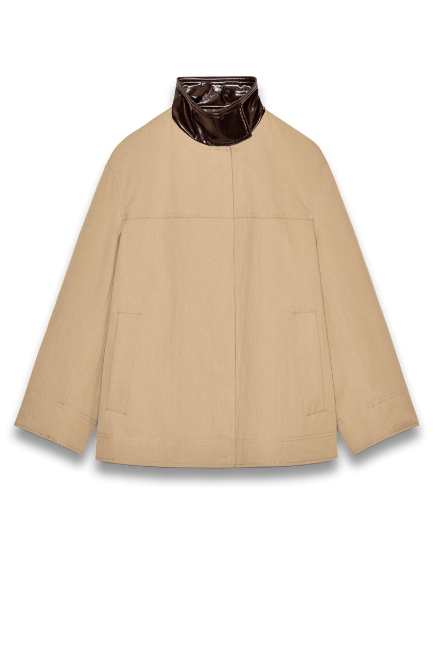 Contrast High-Neck Jacket Zw Collection
