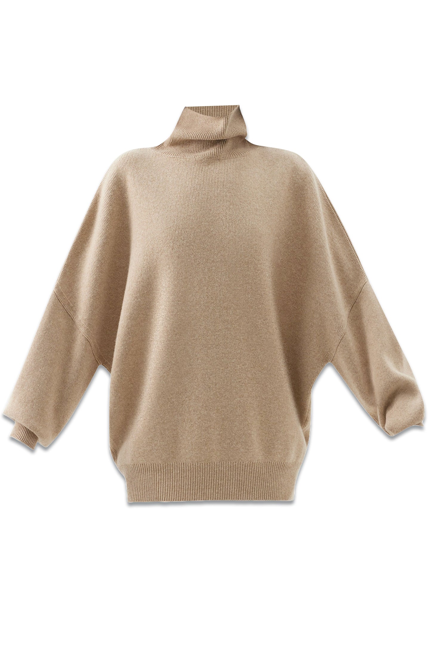 Roll Neck Wool Cocoon Jumper