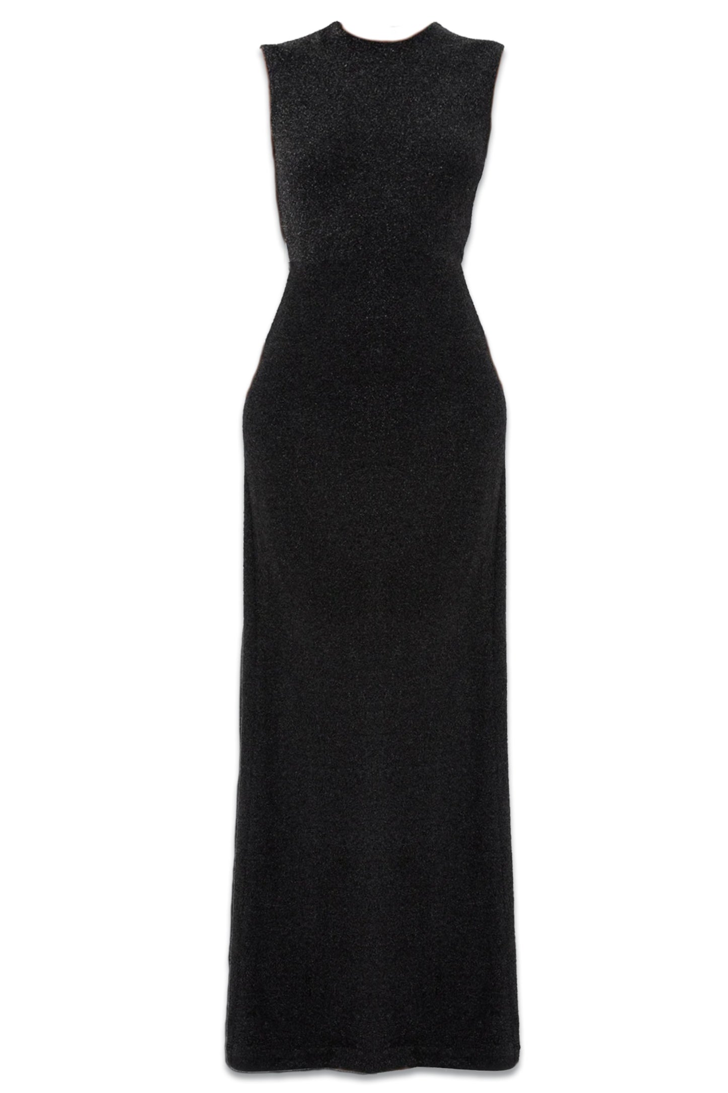 Crew-neck Metallic Lurex Maxi Dress