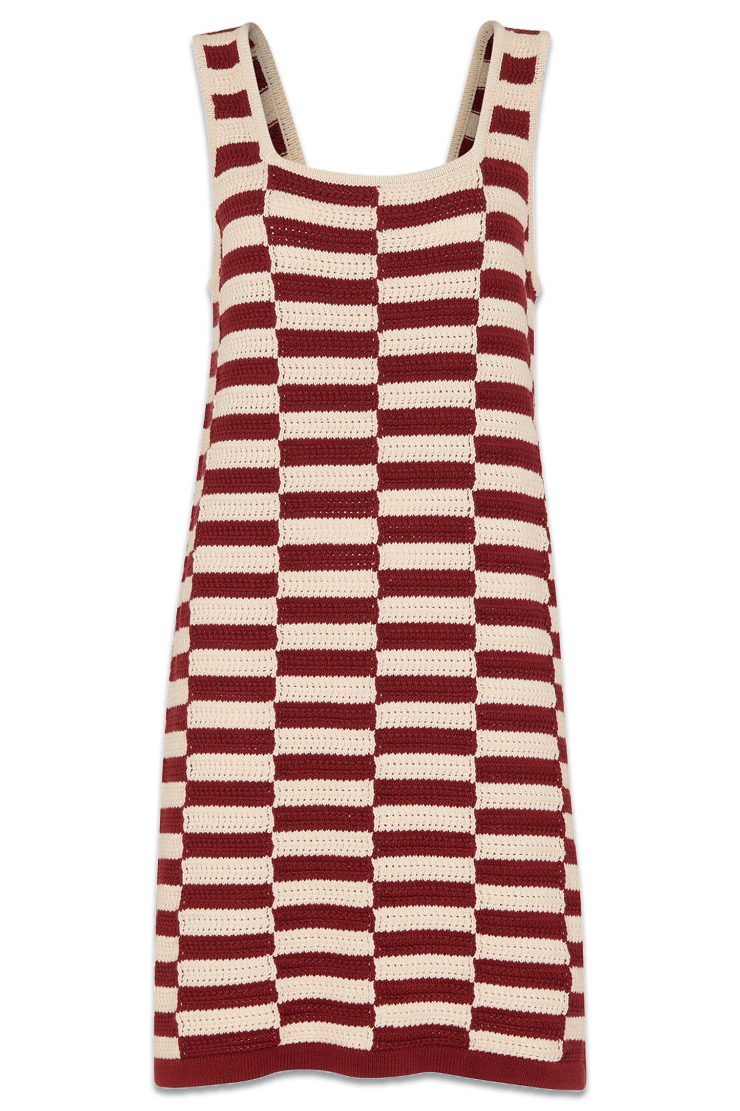 Crochet Stepped Stripe Dress