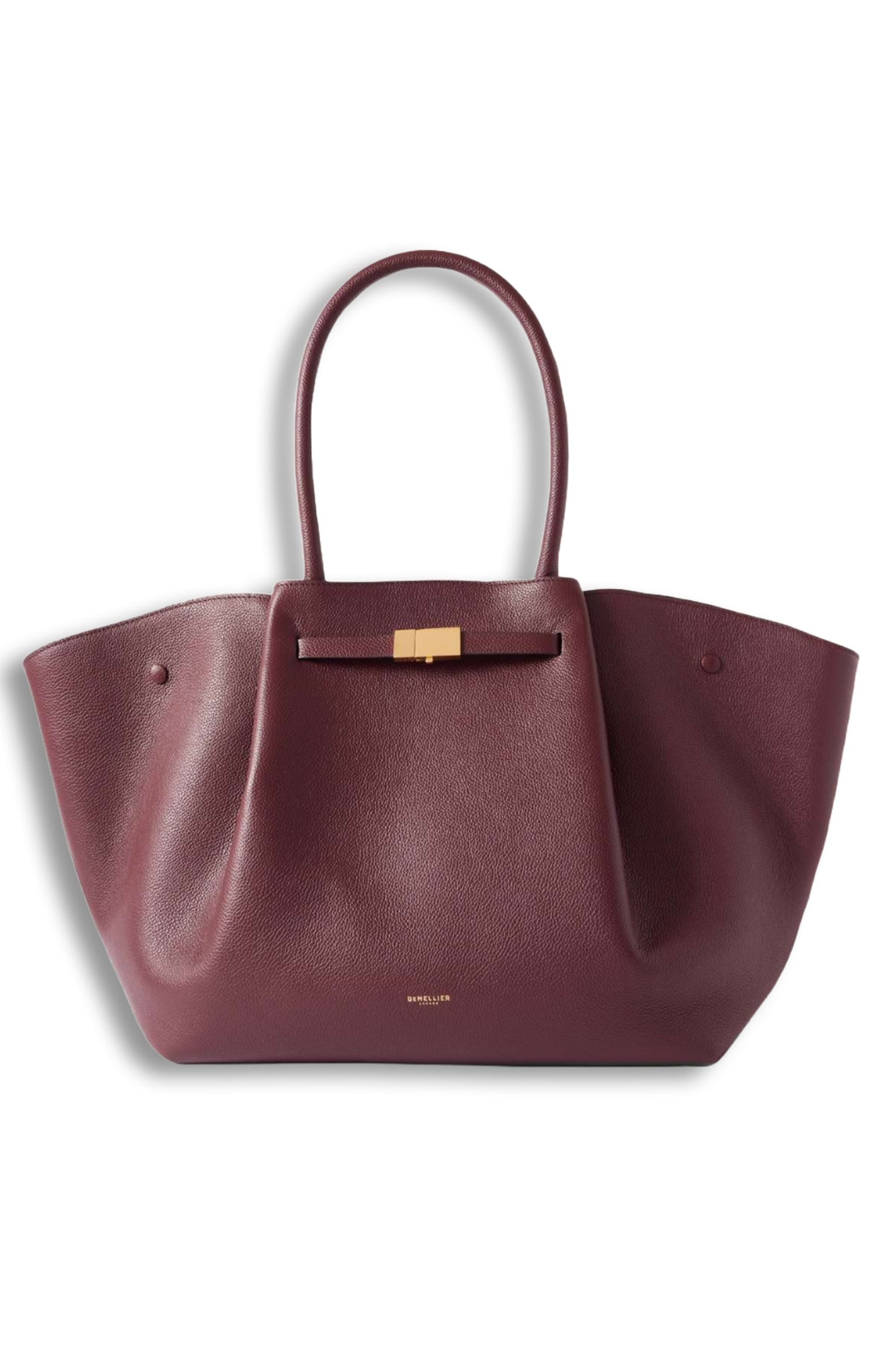New York textured-leather tote