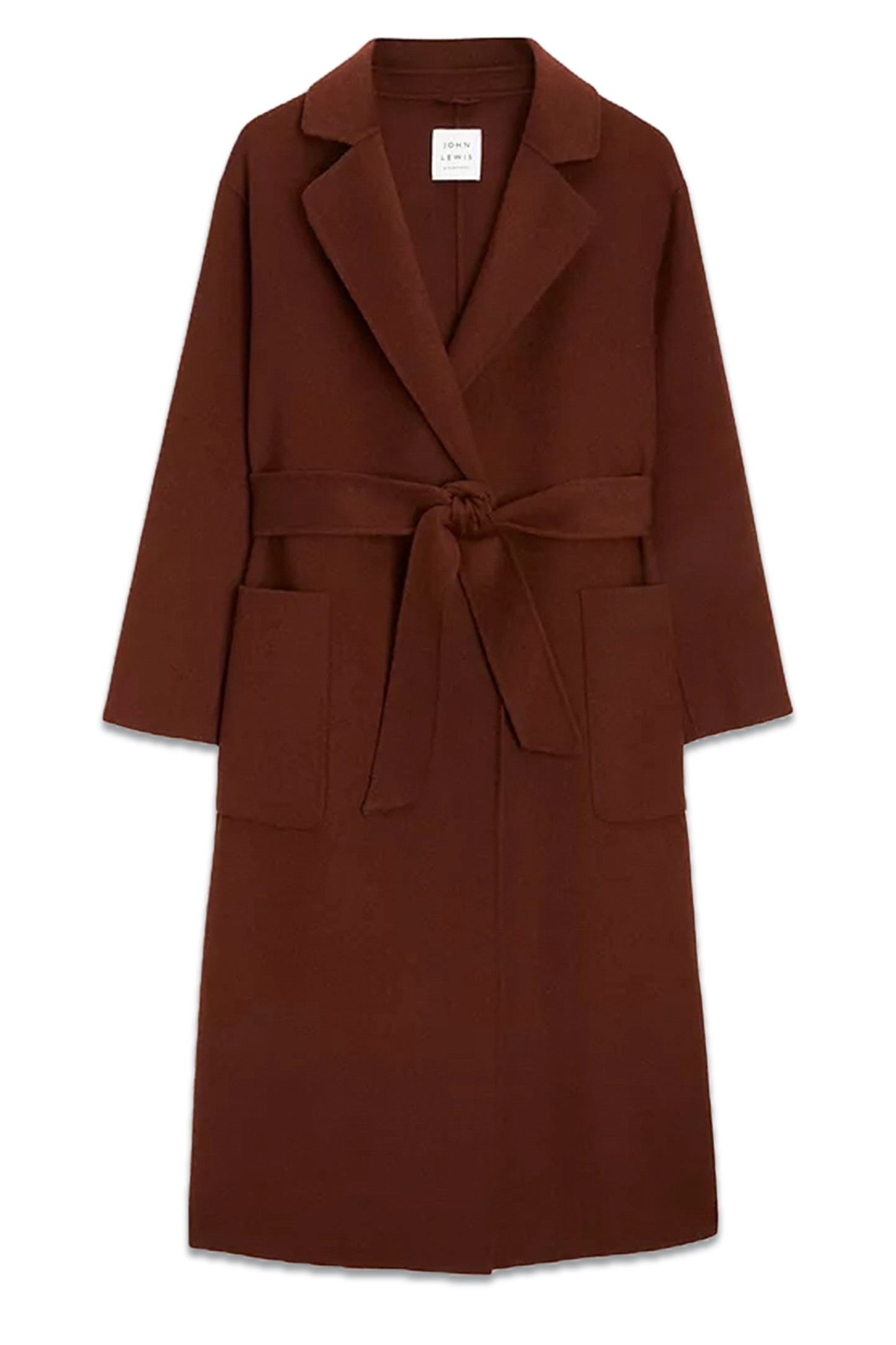 Hand Finished Robe Belt Wool Blend Coat
