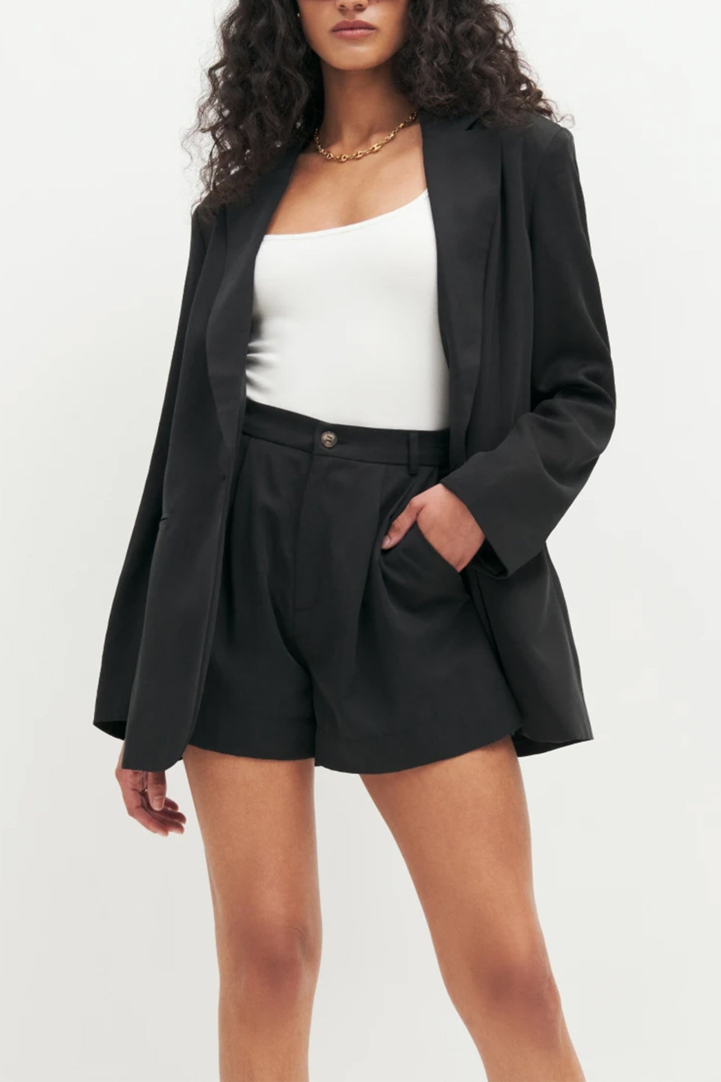 The Classic Black Relaxed Blazer