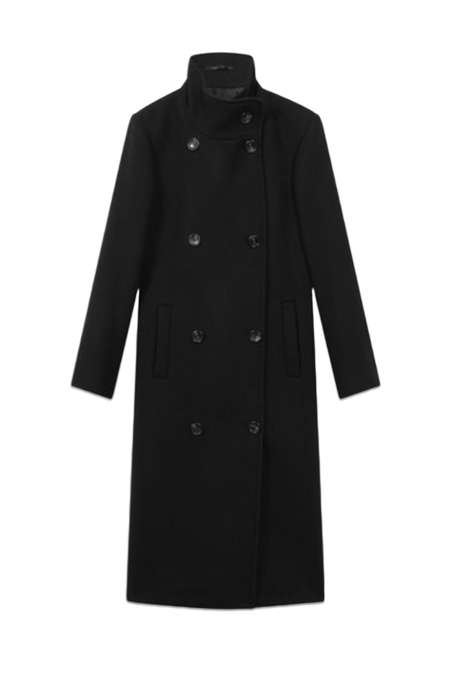 Blair Wool Blend Double Breasted Long Coat