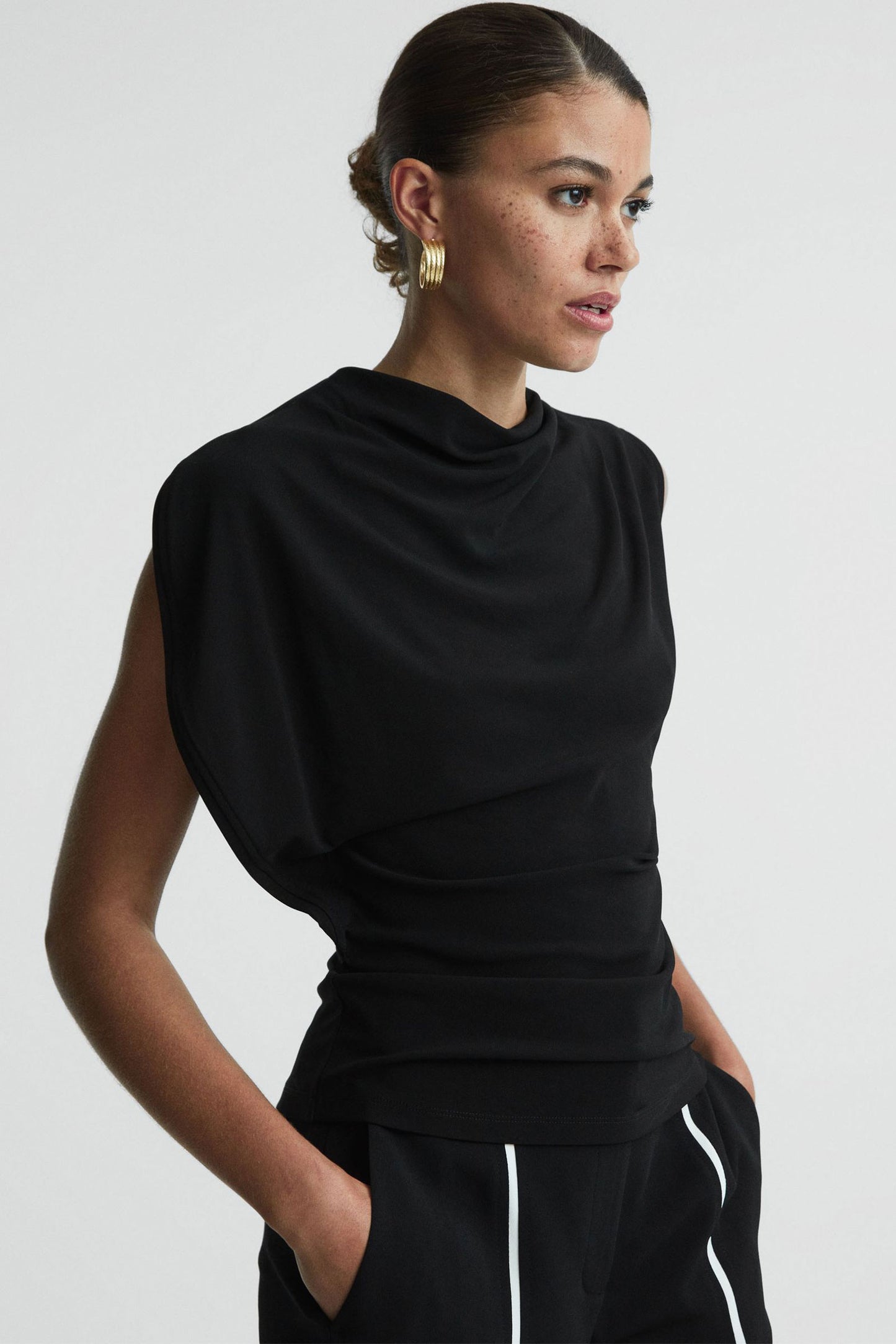 Eva Asymmetric Draped Top