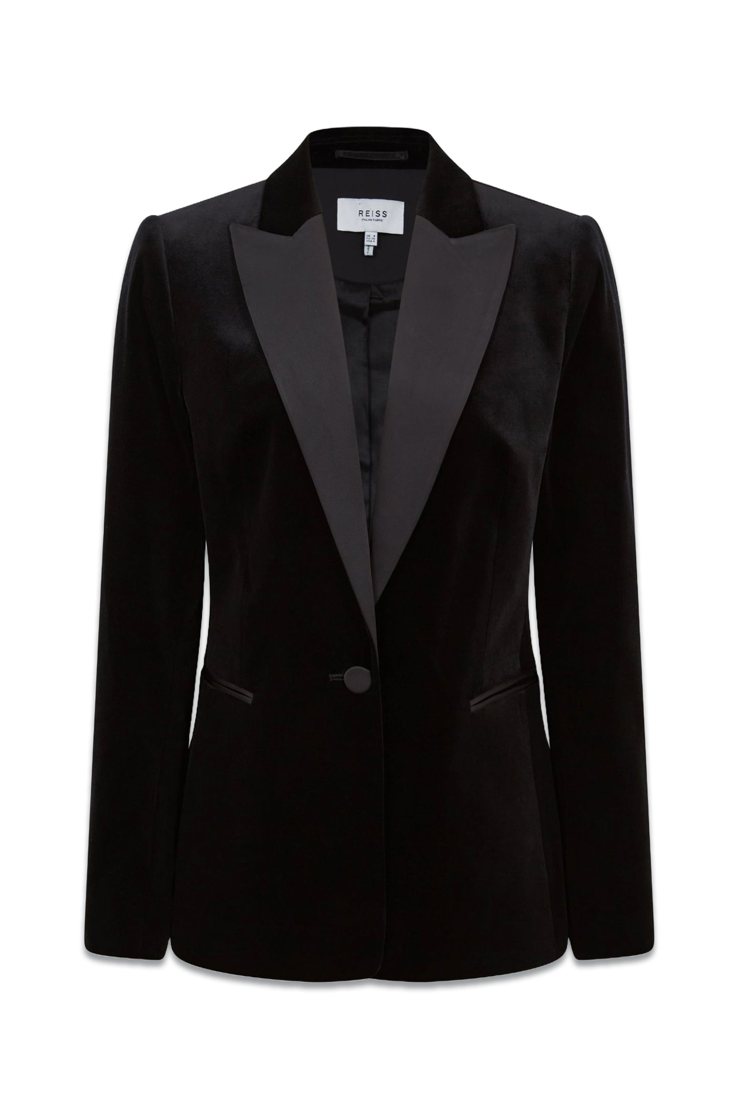 Opal Fitted Velvet Single Breasted Suit Blazer