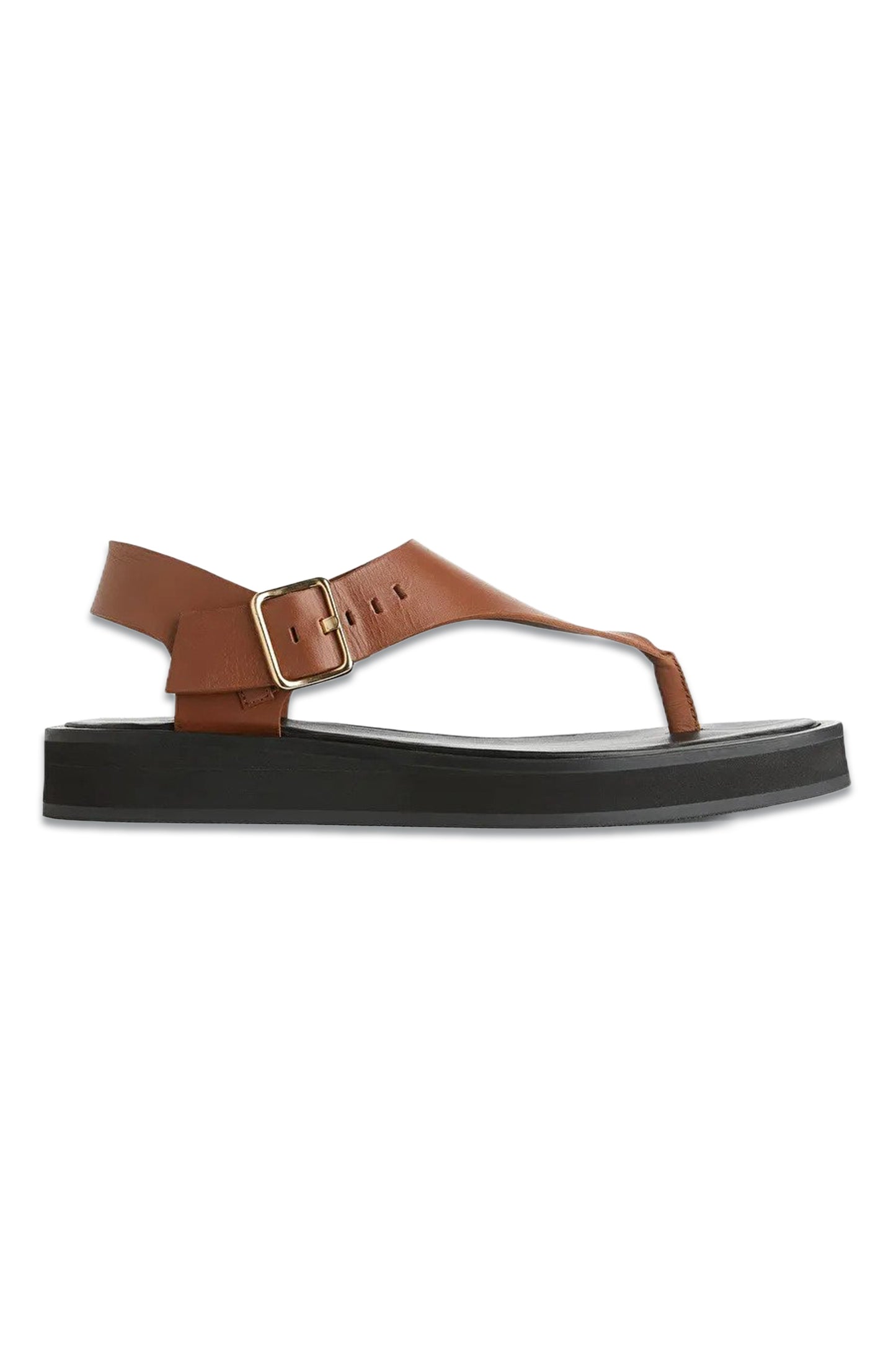 Chunky Leather Sandals Brown
