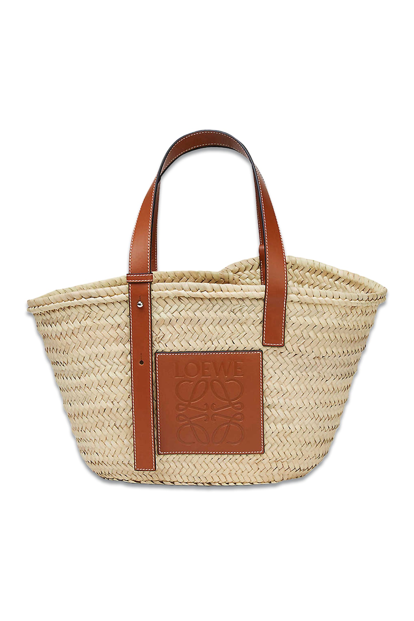 Medium Raffia Basket Bag
