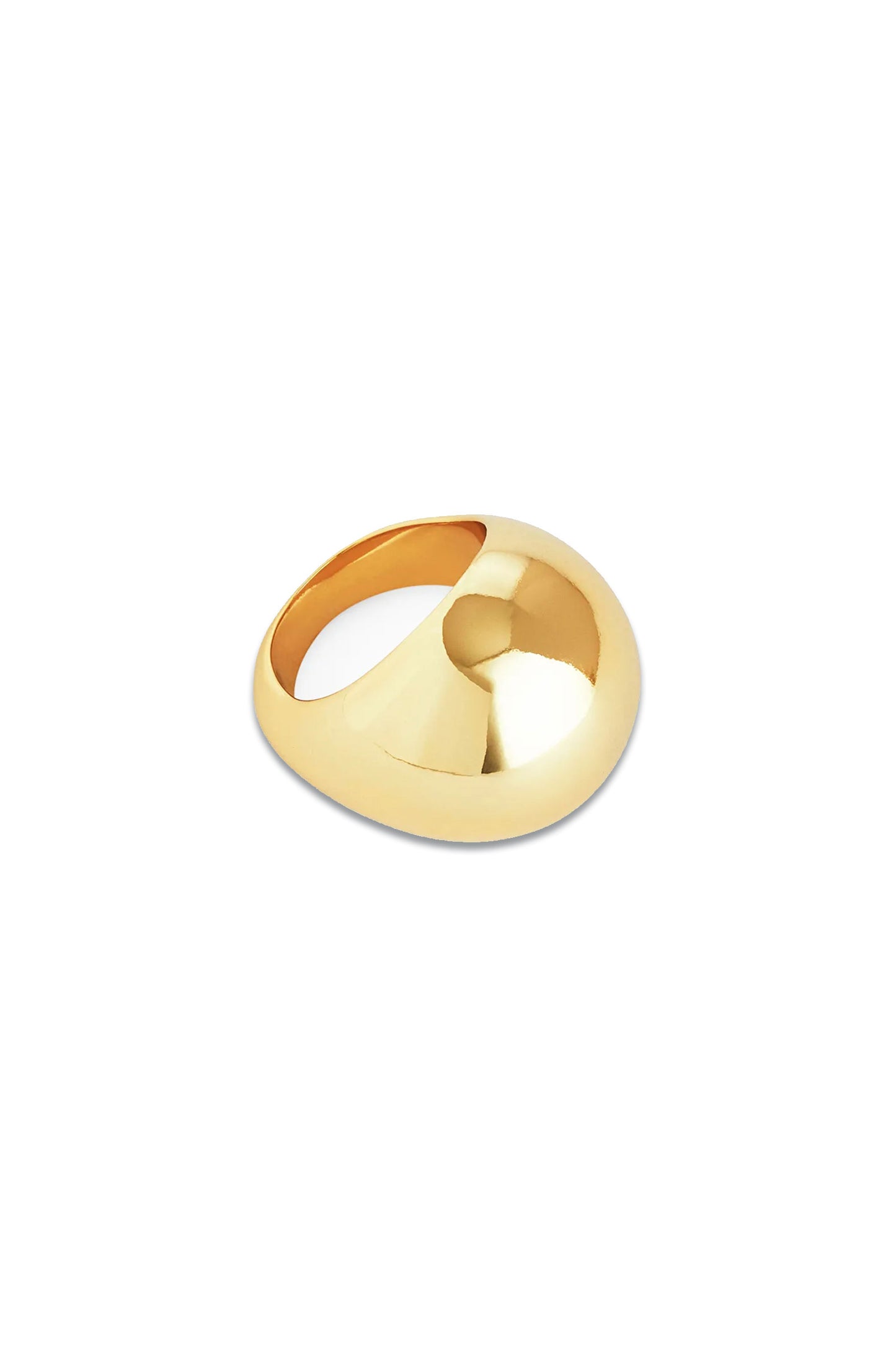 Gold-Plated Chunky Sphere Ring