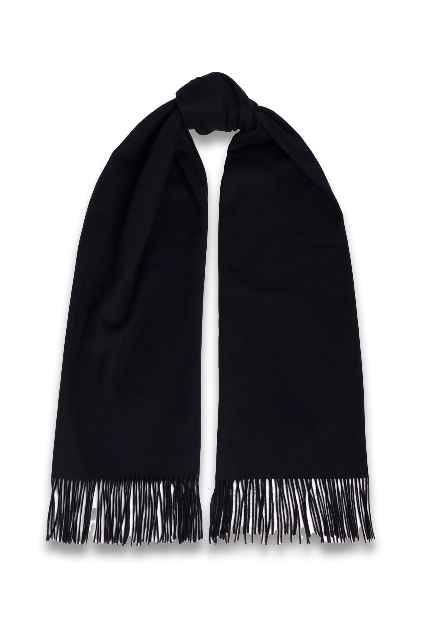Fringed wool scarf