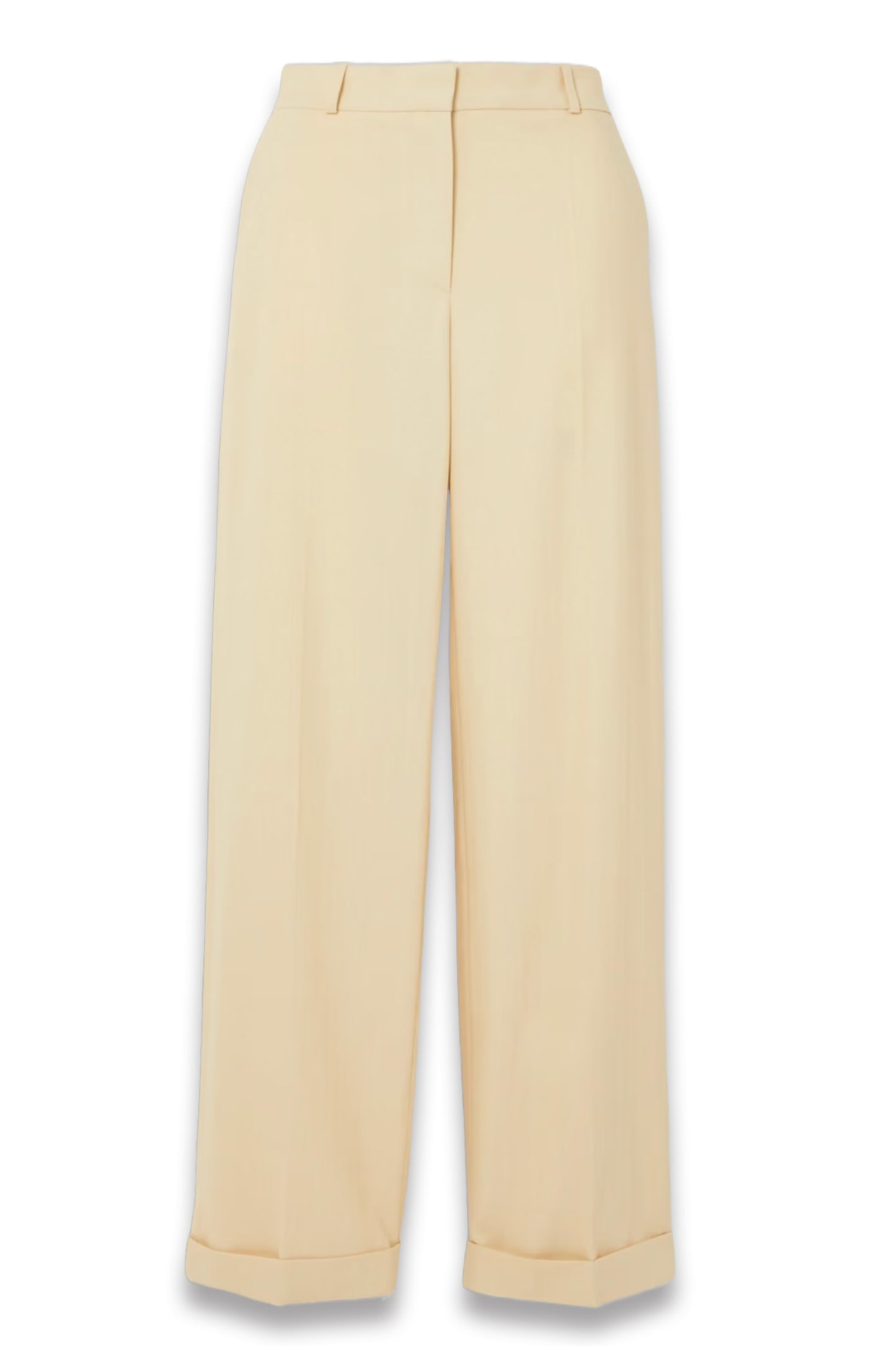 Herringbone Twill Straight-Leg Pants