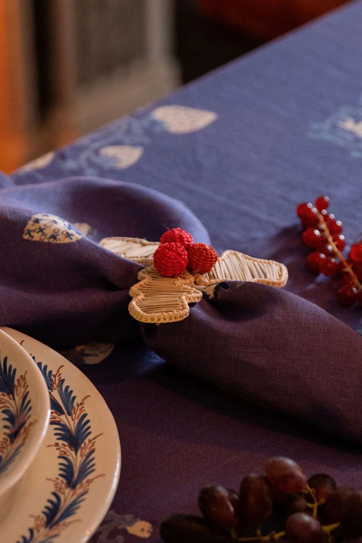 Christmas Holly Napkin Rings (set of 4)