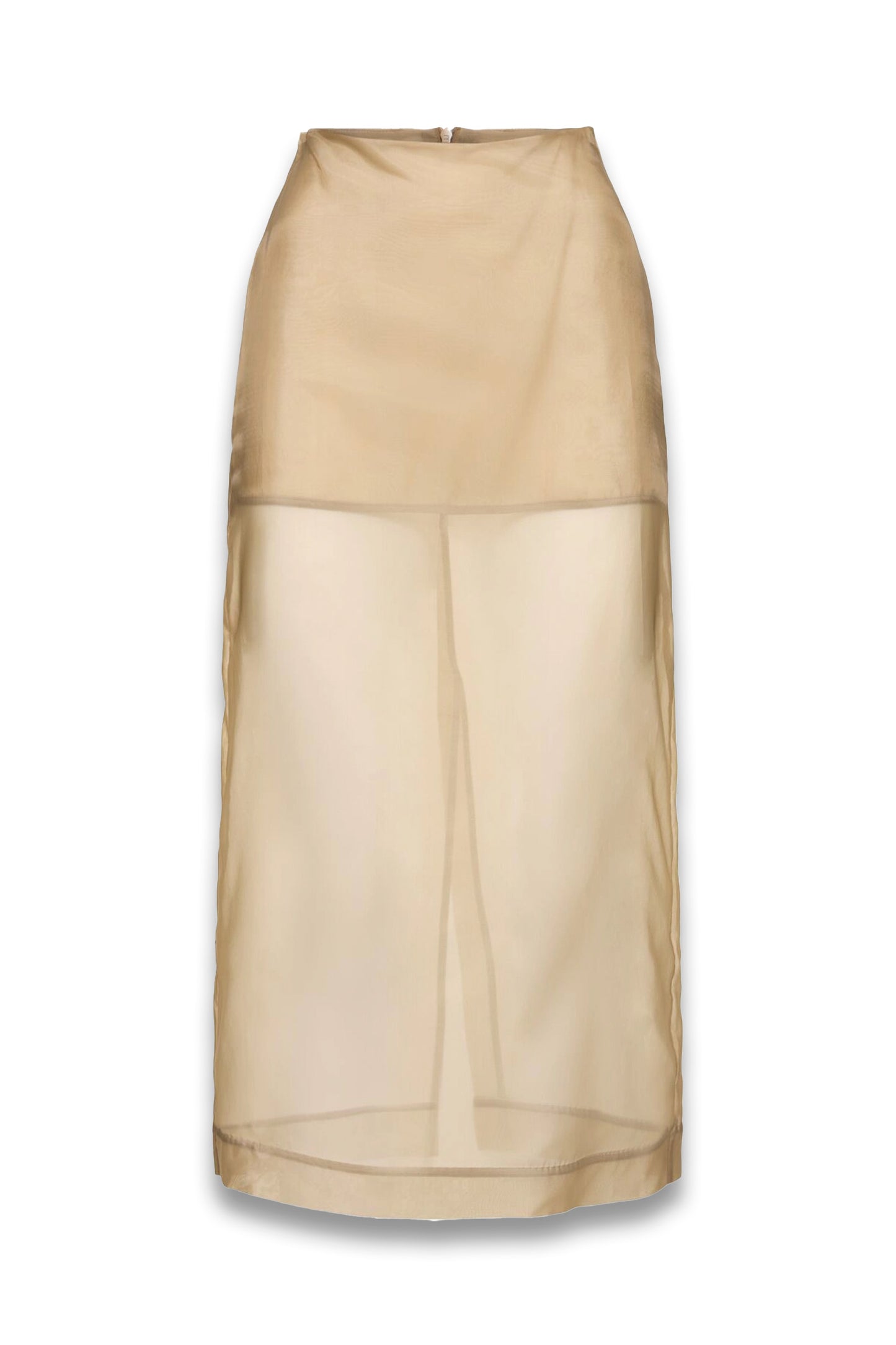 Peri Sheer Silk Blend Midi Skirt